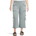 XCVI Women's Yana Gaucho Crop Pants Small Green Thunderclap Twill Pull-On NWT