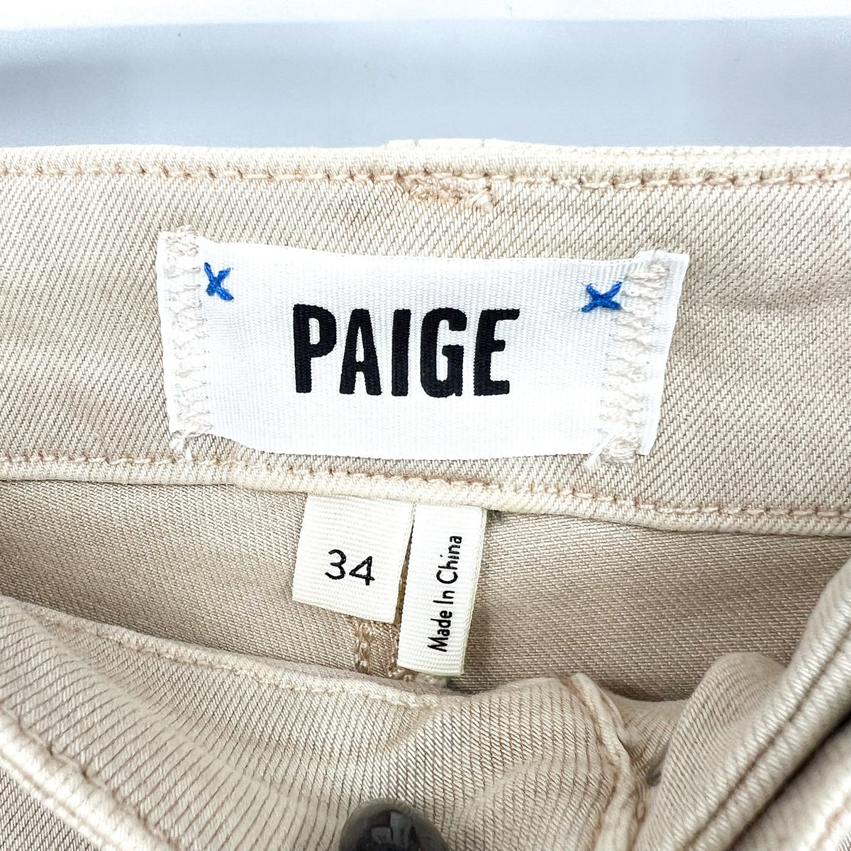PAIGE Womens Mayslie Ankle Utility Pants Size 34 US 16 Tan Sand Twill NWT