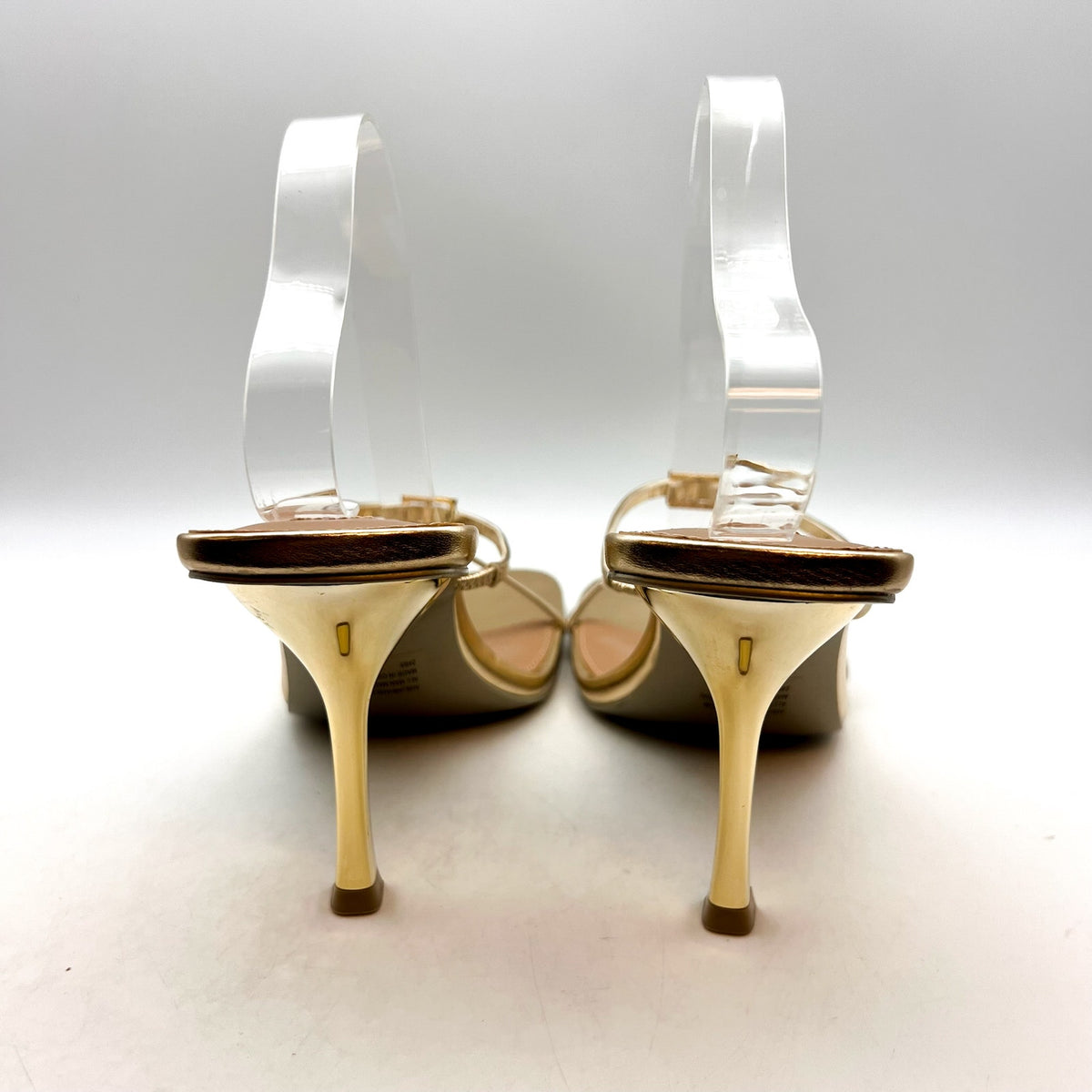 STEVE MADDEN Women's Aislin Heeled Sandals Size 10 Gold Square Toe NWOB
