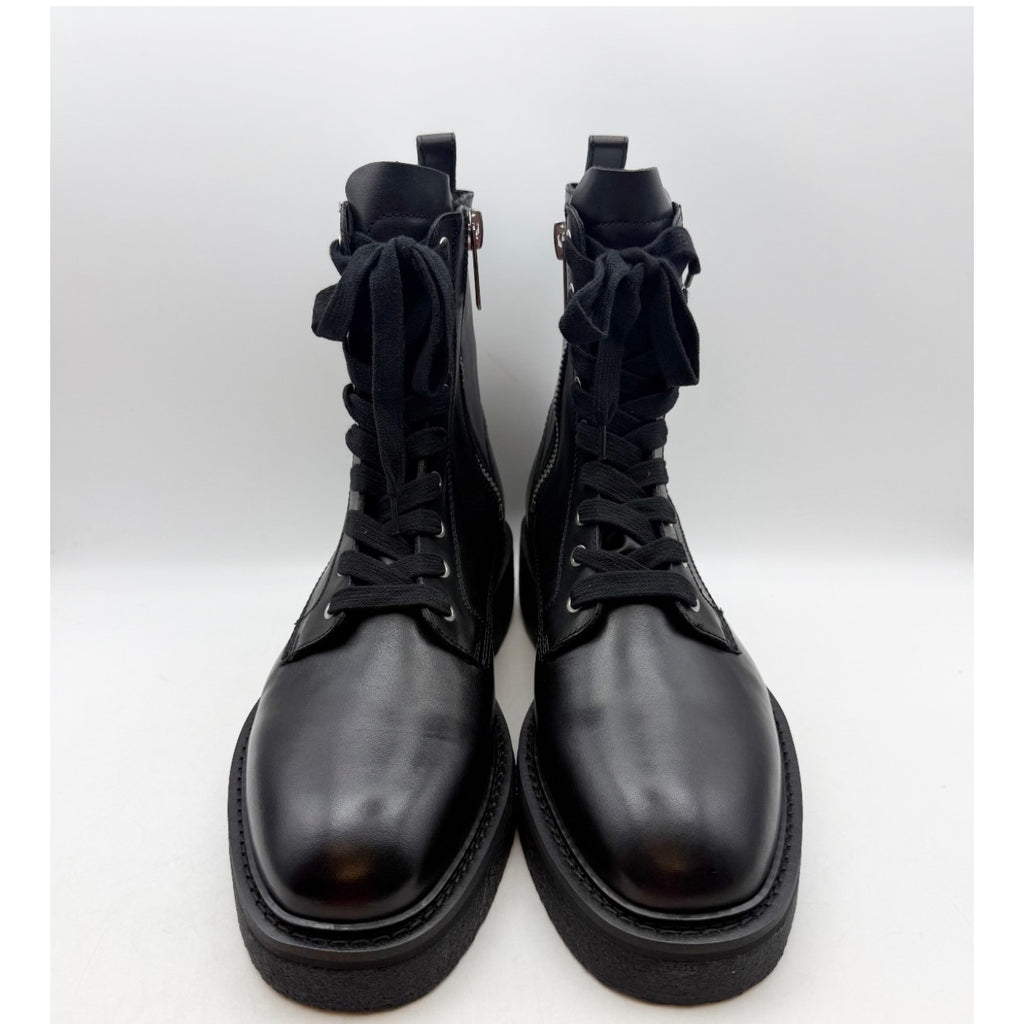 Saint Morta Men's Chunky Boot Size 9 Black Leather Lace Up Combat NIB