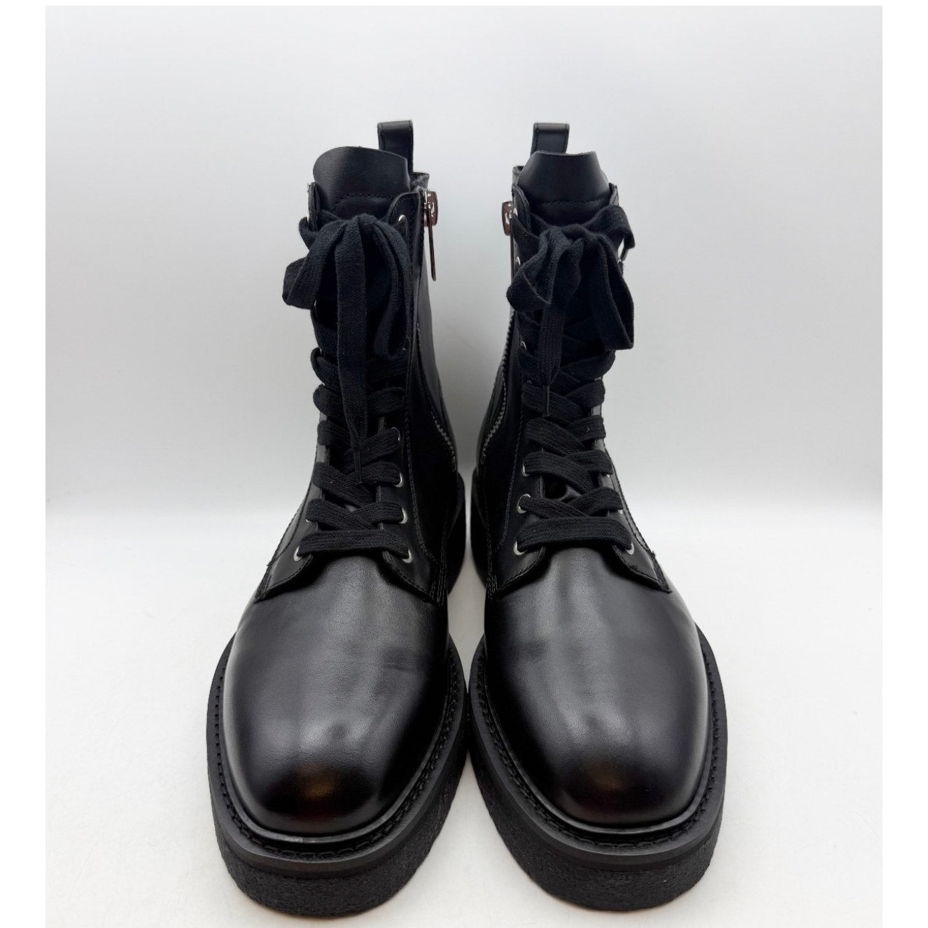 Saint Morta Men's Chunky Boot Size 9 Black Leather Lace Up Combat NIB