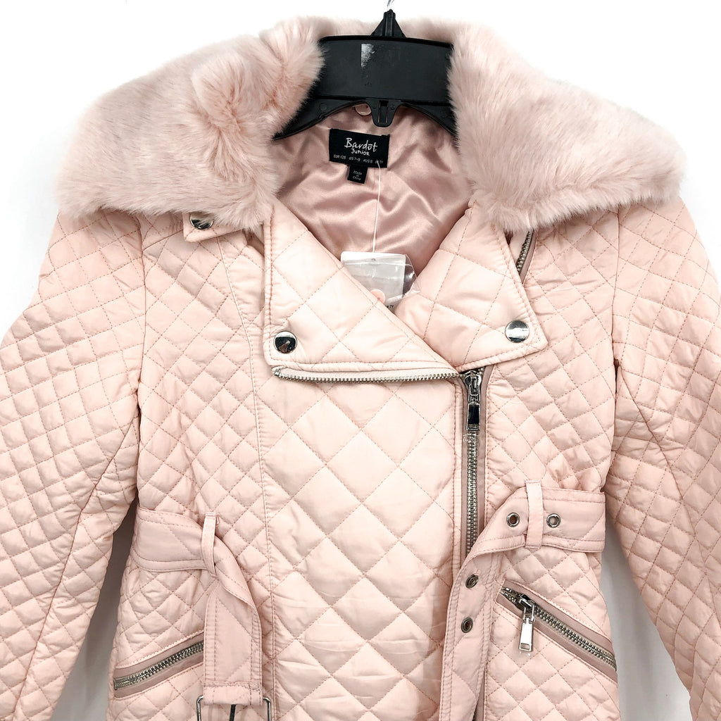 BARDOT JUNIOR Girl's Grace Quilted Coat Size 7/8 Pink Blush NWT