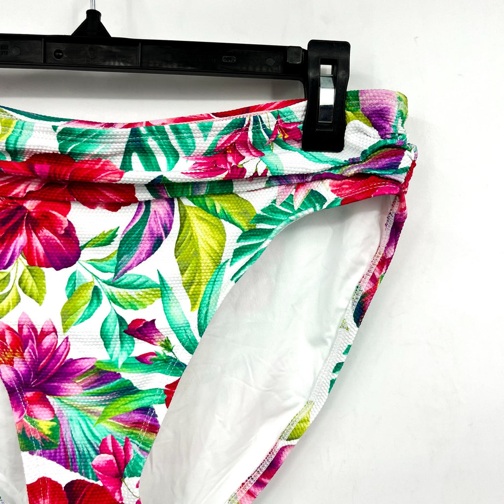 TOMMY BAHAMA Island Cays Fiesta Bikini Bottoms Medium White Pink Floral NWT