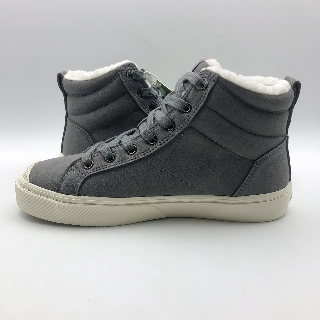 Cariuma Womens OCA Therma High Sneaker Boots Size 9 Grey Suede Shearling NIB