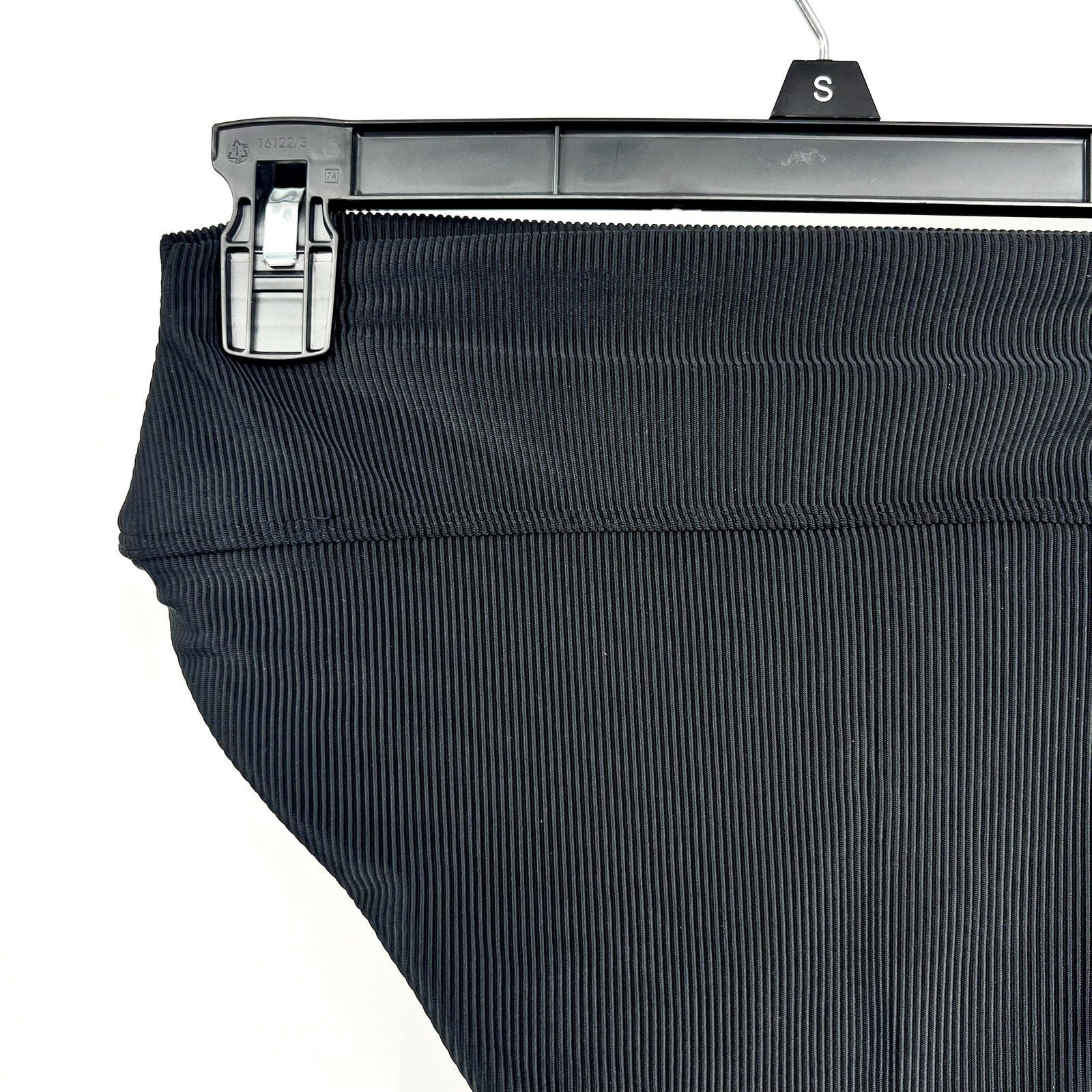BEACH RIOT Women's Highway Bikini Bottoms Large Black Ribbed High Waist NWT