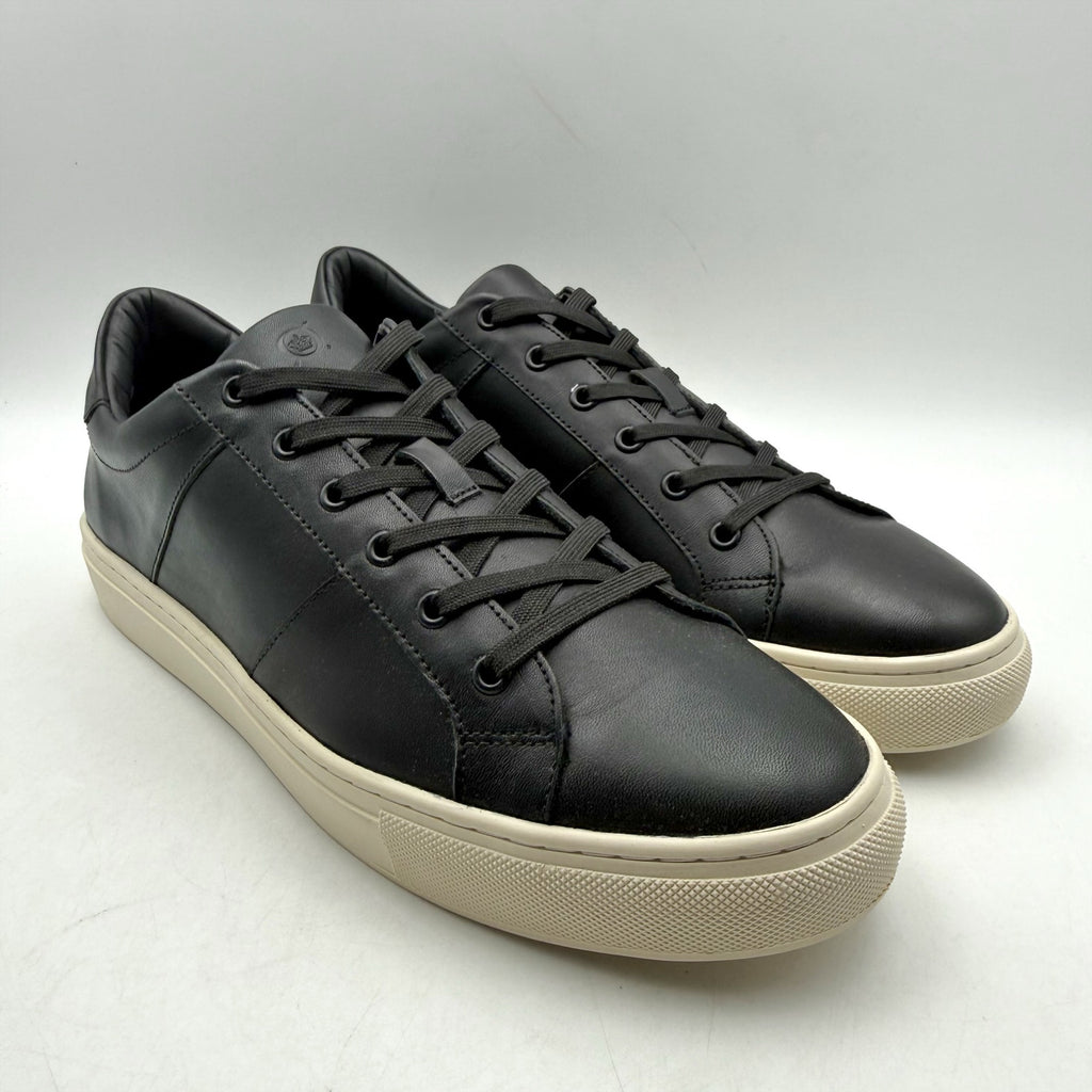 Born Mens Reserve Low Top Sneaker US 9.5 M EU 42.5 Black Leather Lace-Up NIB