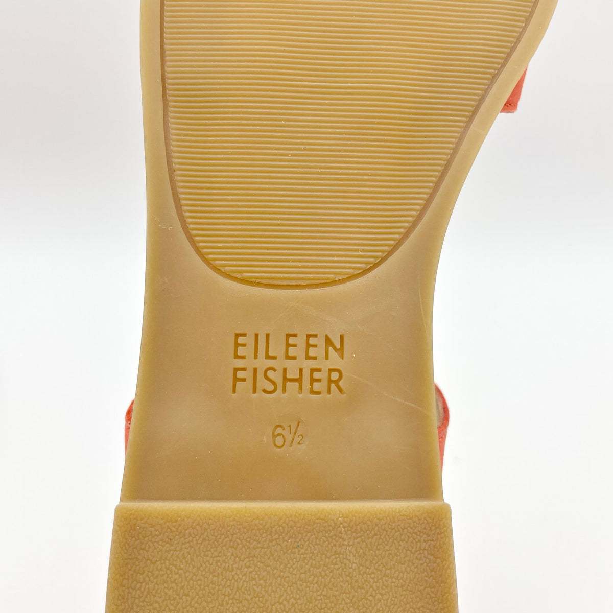 Eileen Fisher Womens Rose Sandals Size 6.5 Orange Leather Flats NIB