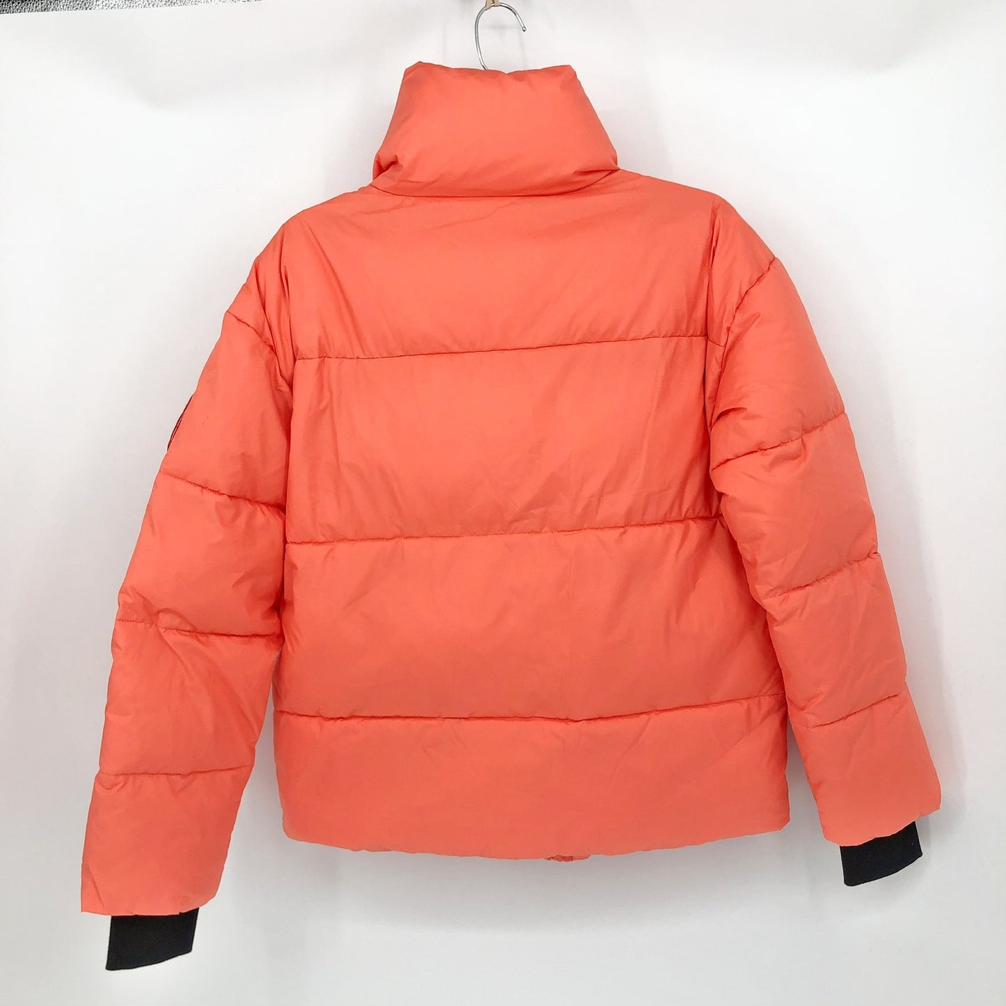 BASS OUTDOOR Women's Discovery Puffer Jacket XS Orange Living Coral Full Zip NWT
