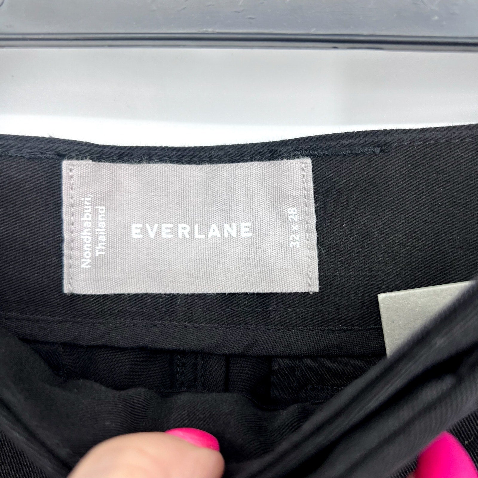 EVERLANE Men's The Performance Chino Pants 32x28 Black Modern Fit NWT