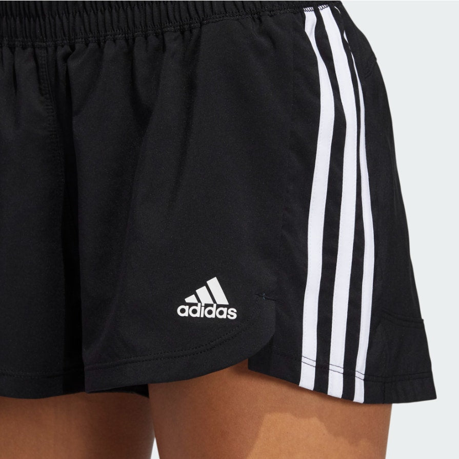 ADIDAS Women's Pacer 3 Stripes Woven Training Shorts XL Black White NWT