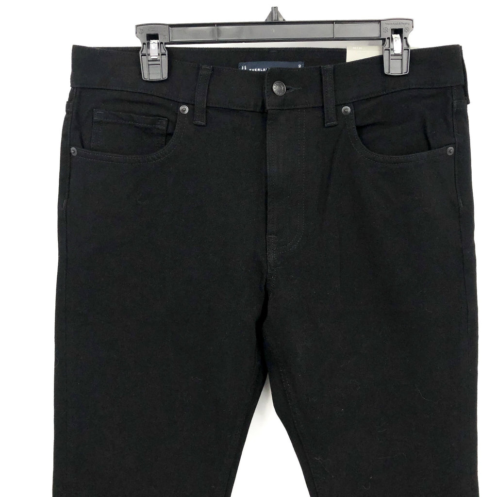 EVERLANE UNIFORM Men's The Slim Jeans 31x32 Black 4-Way Stretch Organic NWT