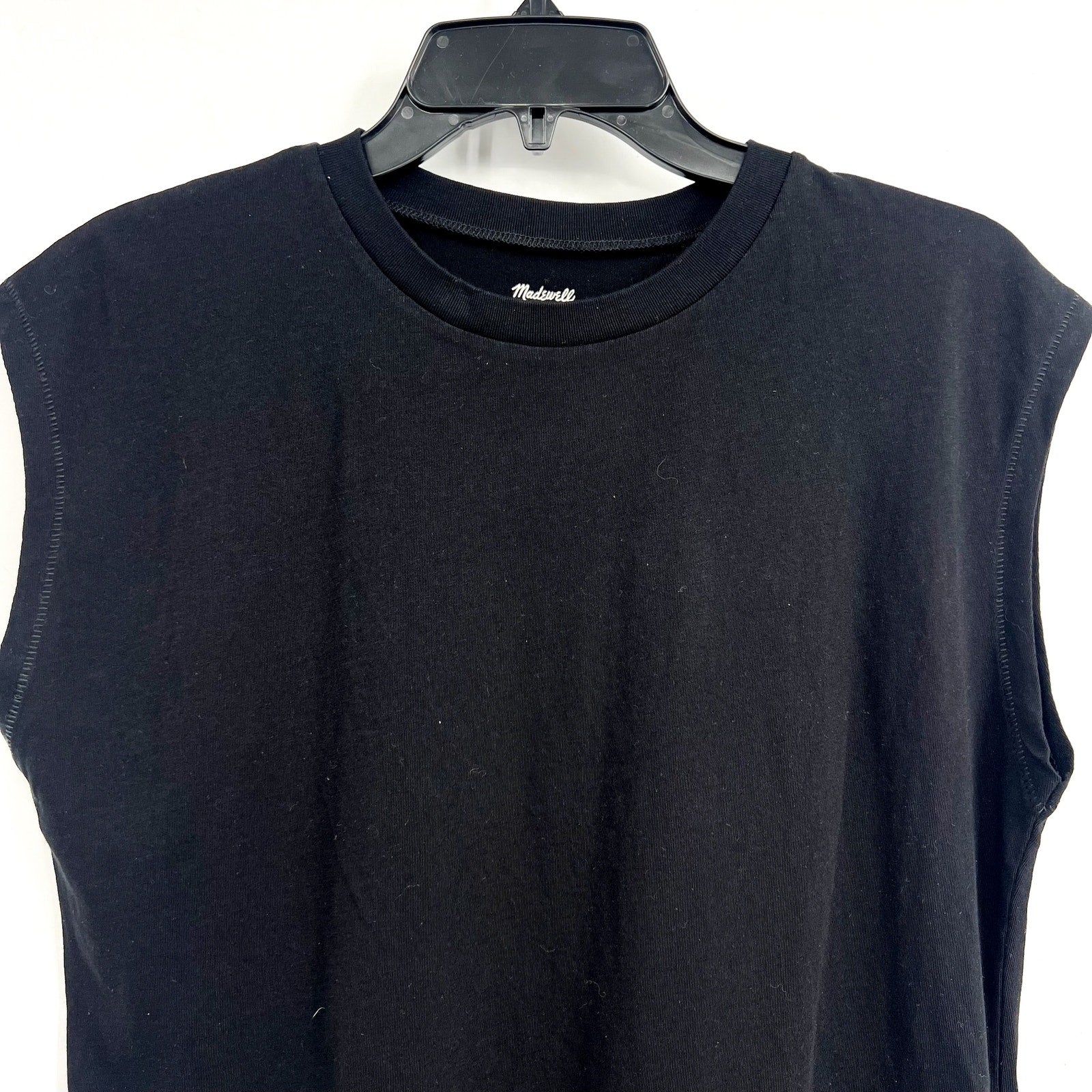MADEWELL Women's Northside Vintage Muscle Tank Top Medium True Black P0195 NWT