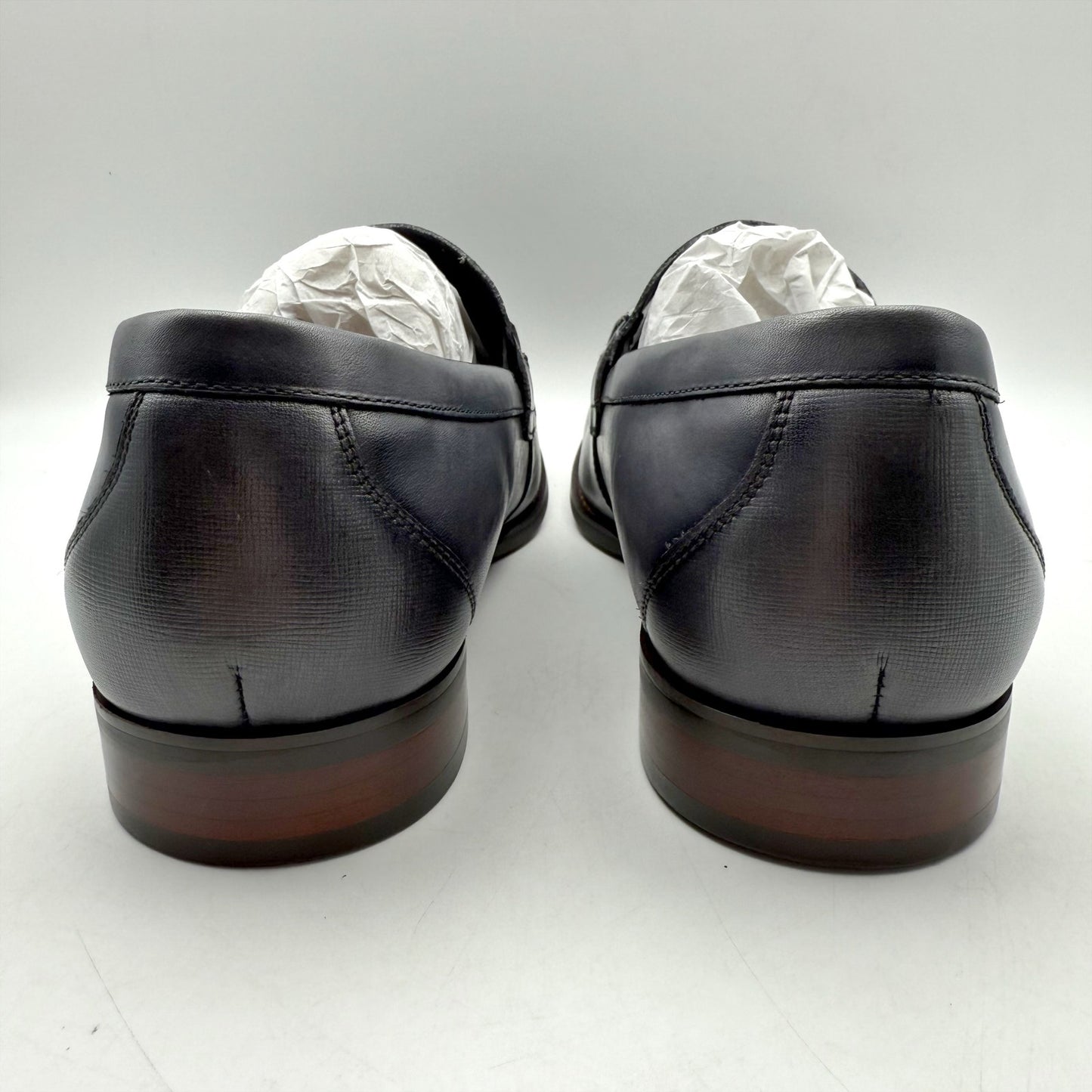 Stacy Adams Mens Kaylor Penny Slip-On Loafer US 11 M EU 44 Gray Leather NIB