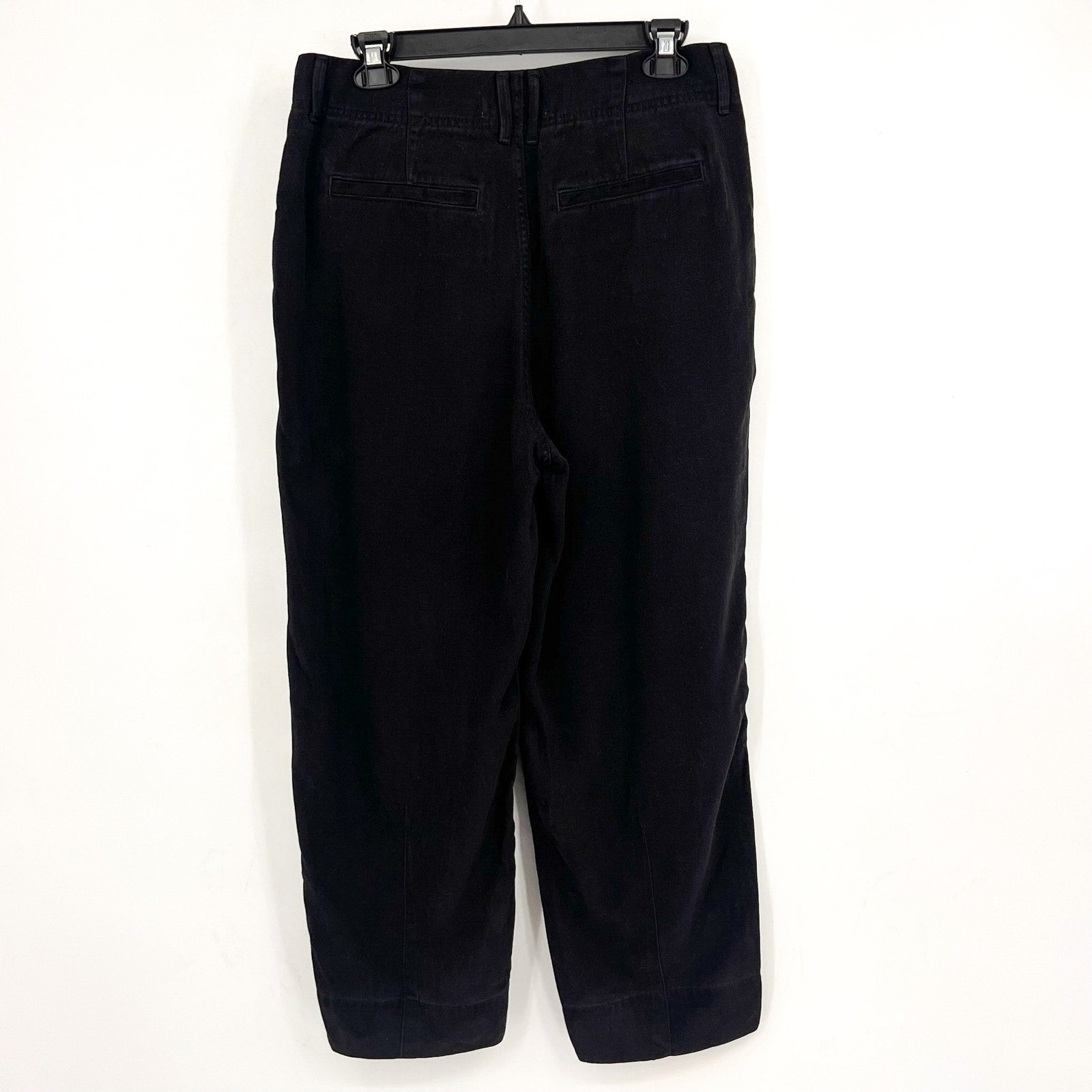 EVERLANE Women's The Utility Pant Size 6 Black Buttersoft Tapered Leg NWT