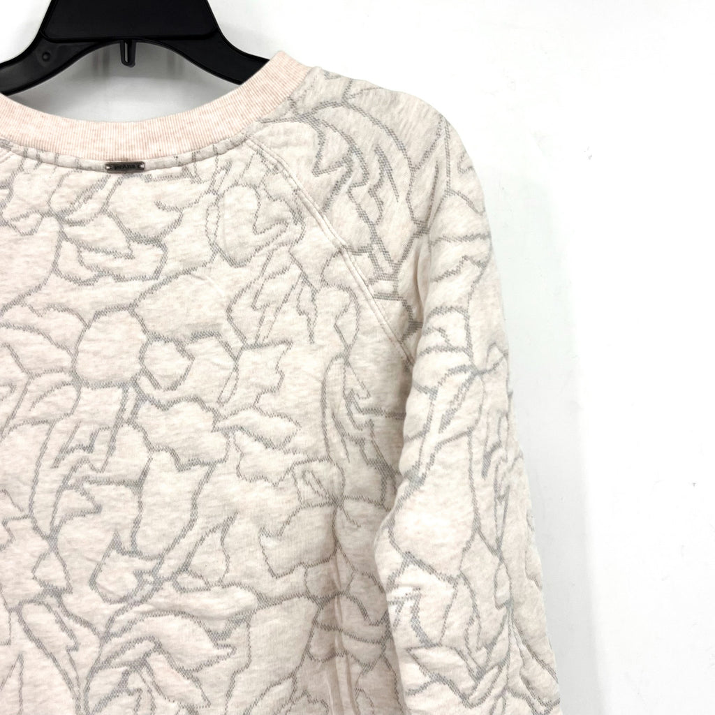 PRANA Women's Carin Pullover Sweatshirt Small Soft White Jacquard Knit NWT