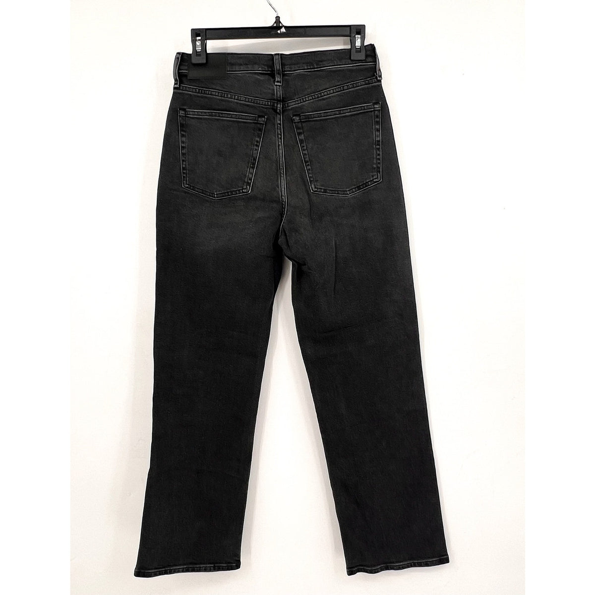 EVERLANE Women's The Cheeky Straight Jeans 27R US 4 Washed Black Stretch NWT