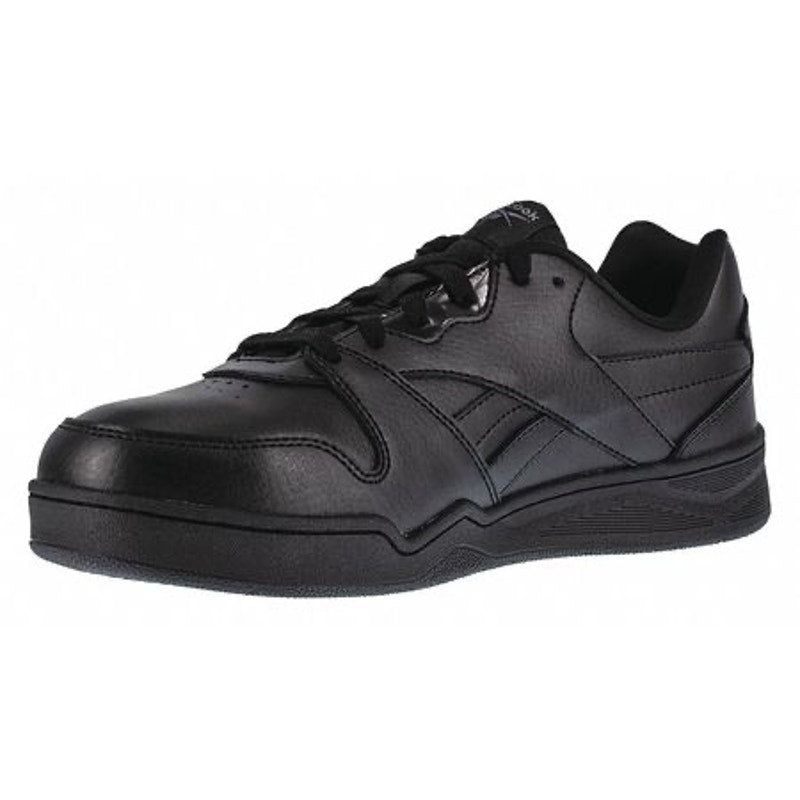 Reebok Mens BB4500 CT Work Sneakers US 9 Wide Black Leather Slip Resistant NIB