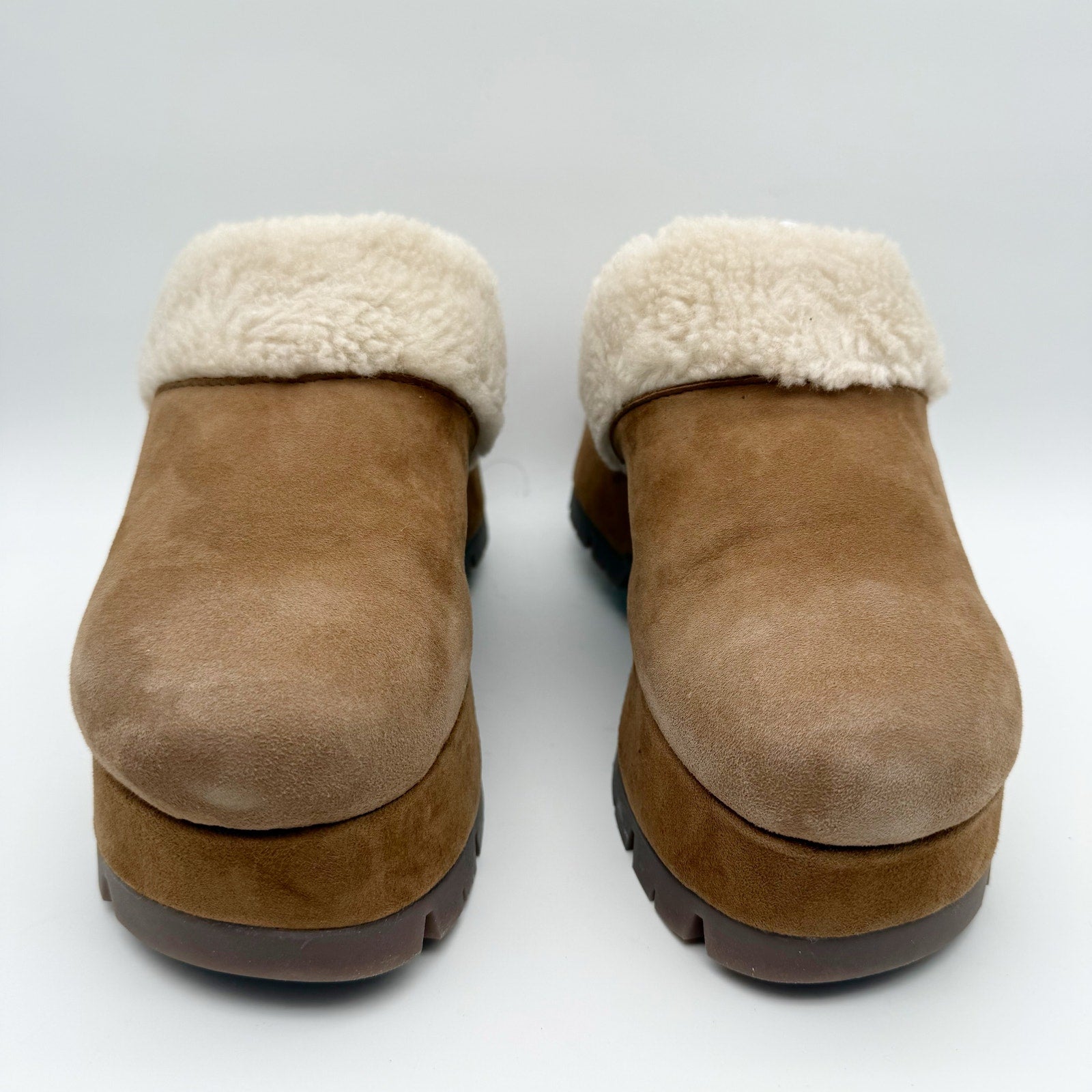 Steve Madden Womens Juney Clogs US 8 Chestnut Brown Vegan Suede Slip On NIB