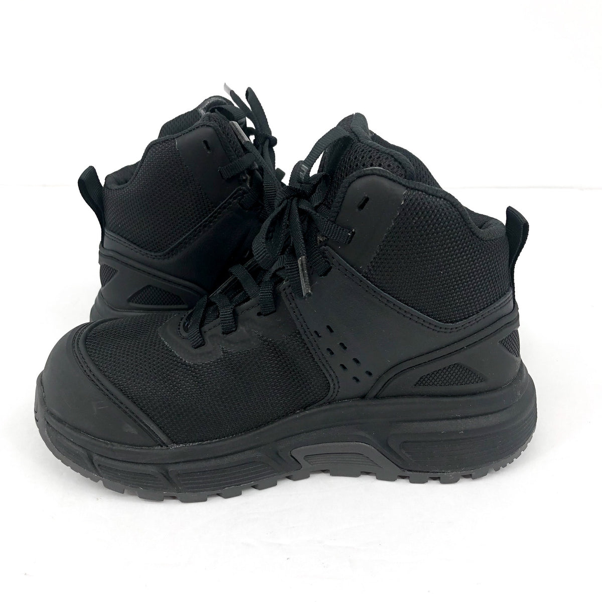 BATES Women's Jumpstart Mid Work Boots Size 5 Black Carbon Safety Toe SR NIB