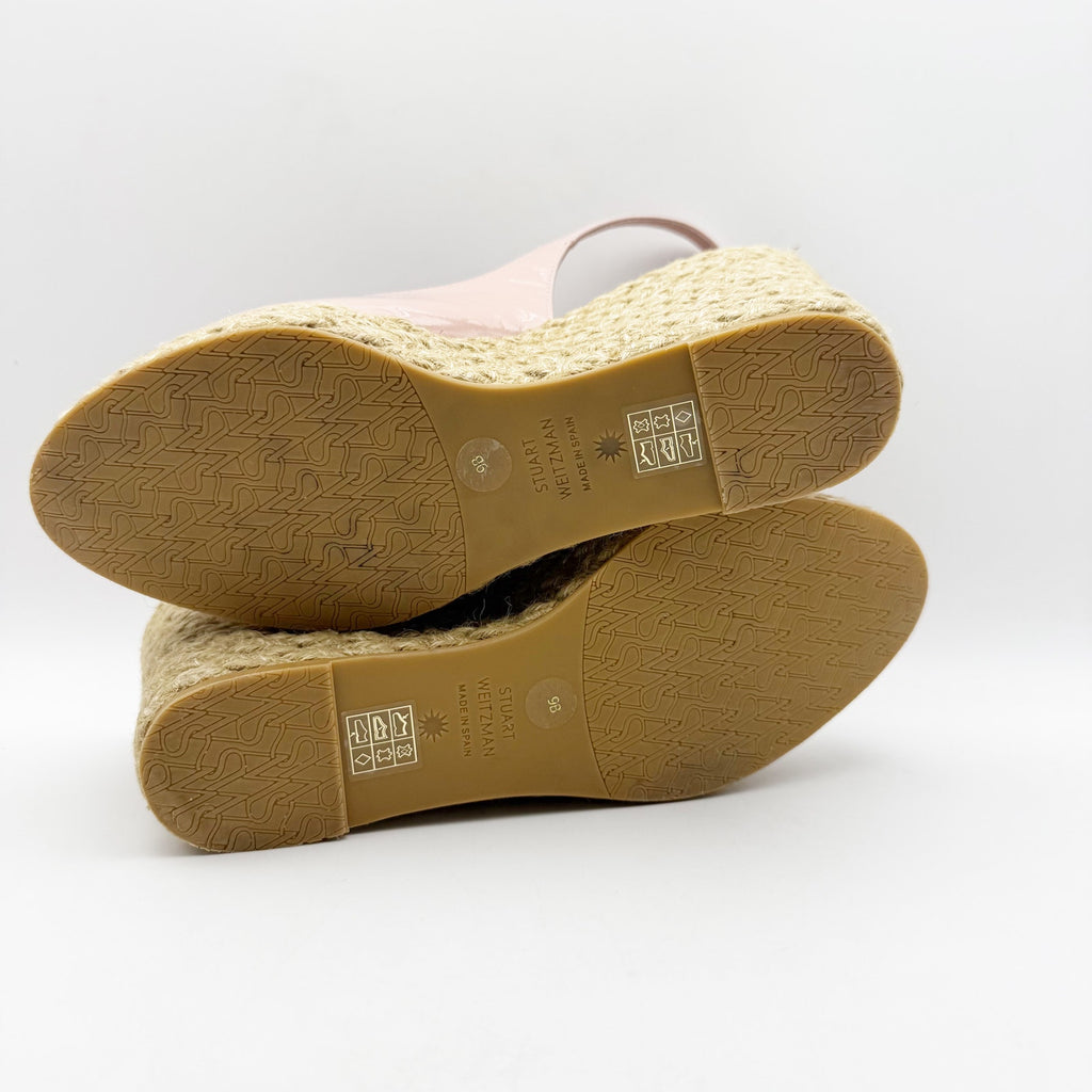 Stuart Weitzman Womens Island Sandal Espadrille Wedge US 9B EU 39.5 Pink NIB