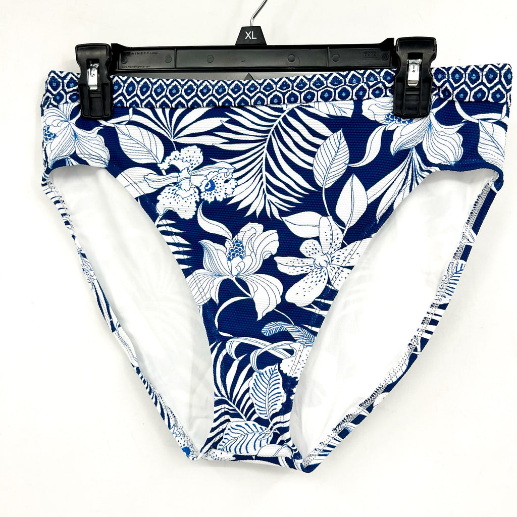 TOMMY BAHAMA Womens Island Cays Blooms Bikini Bottom Large Blue White NWT