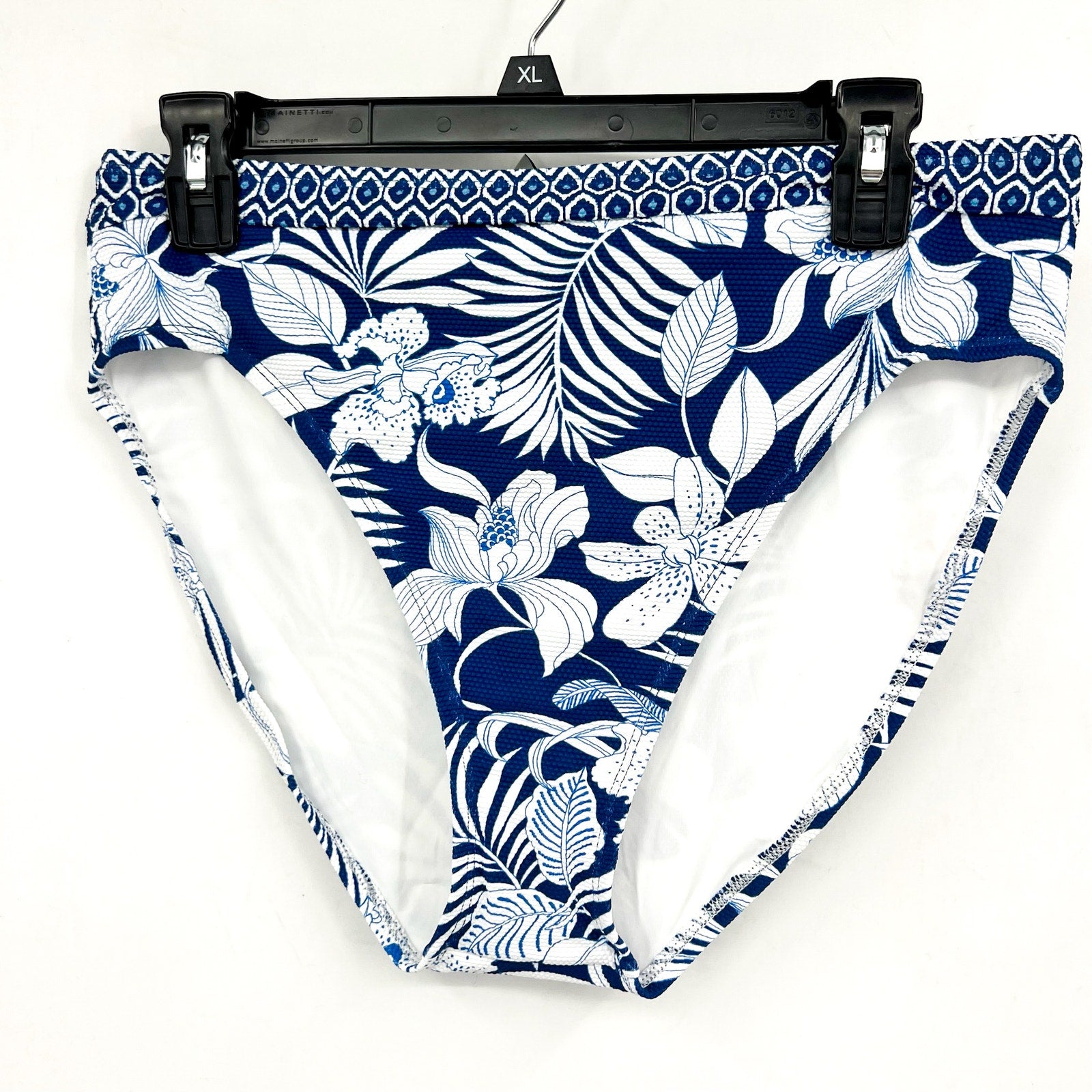 TOMMY BAHAMA Womens Island Cays Blooms Bikini Bottom Large Blue White NWT