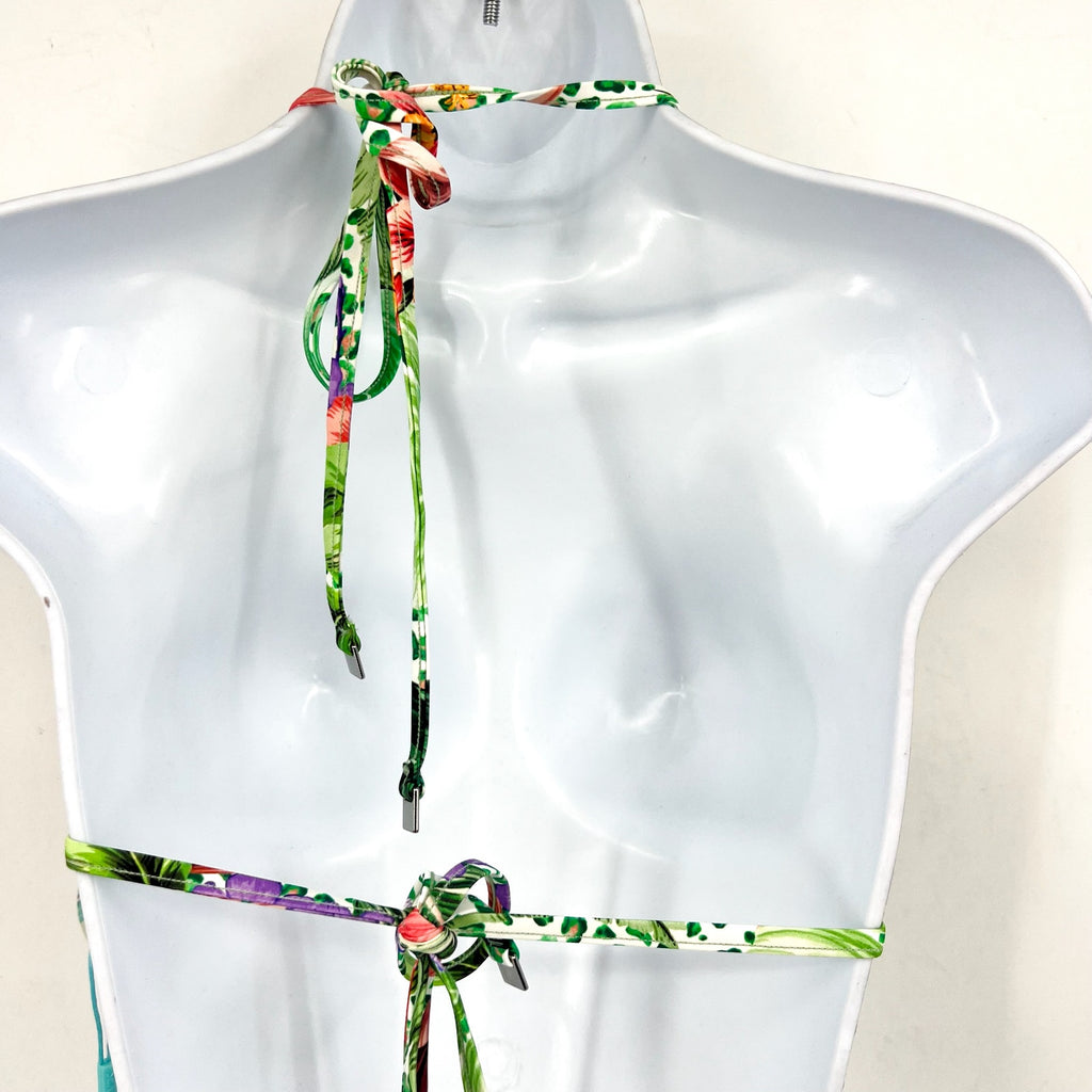 SEA LEVEL SWIM Women's Dolce D Cup Tri Top Size 6 Green Multi Print Floral NWT