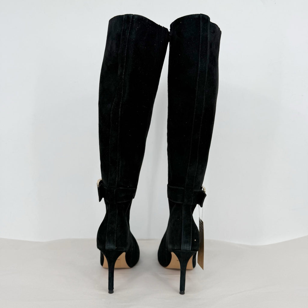Dolce Vita Womens Kinzy Knee High Boots US 8 EU 38.5 Black Suede High Heels NWOB