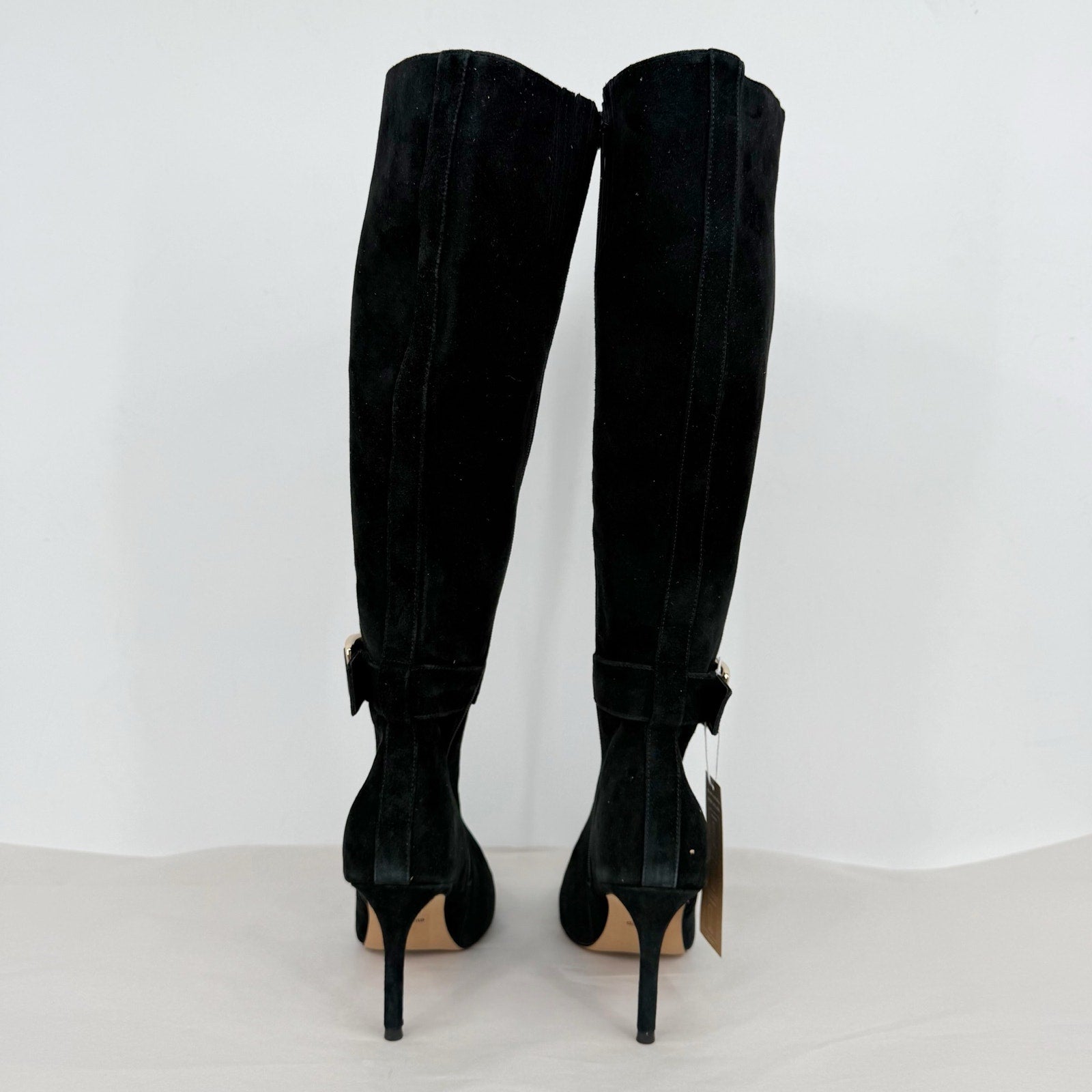 Dolce Vita Womens Kinzy Knee High Boots US 8 EU 38.5 Black Suede High Heels NWOB