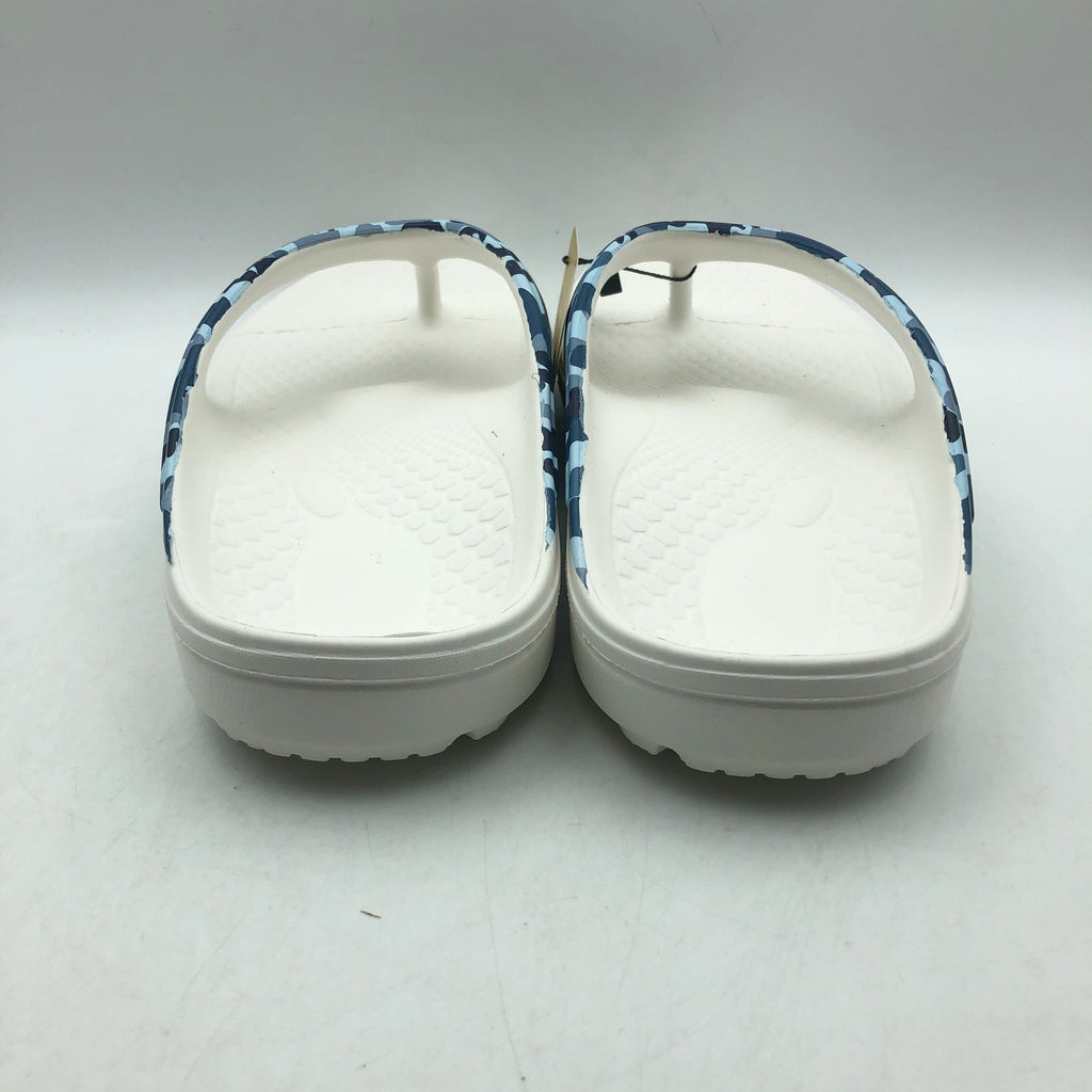Spenco Womens Fusion 2 Supportive Slide Sandals 10 Wide Blue Camo Flip Flop NWOB