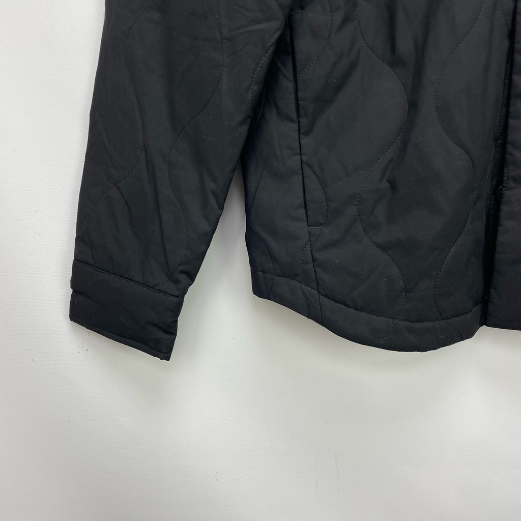 Everlane Mens ReNew Quilted Liner Shirt Jacket Small Black Shacket Cotton NWOT