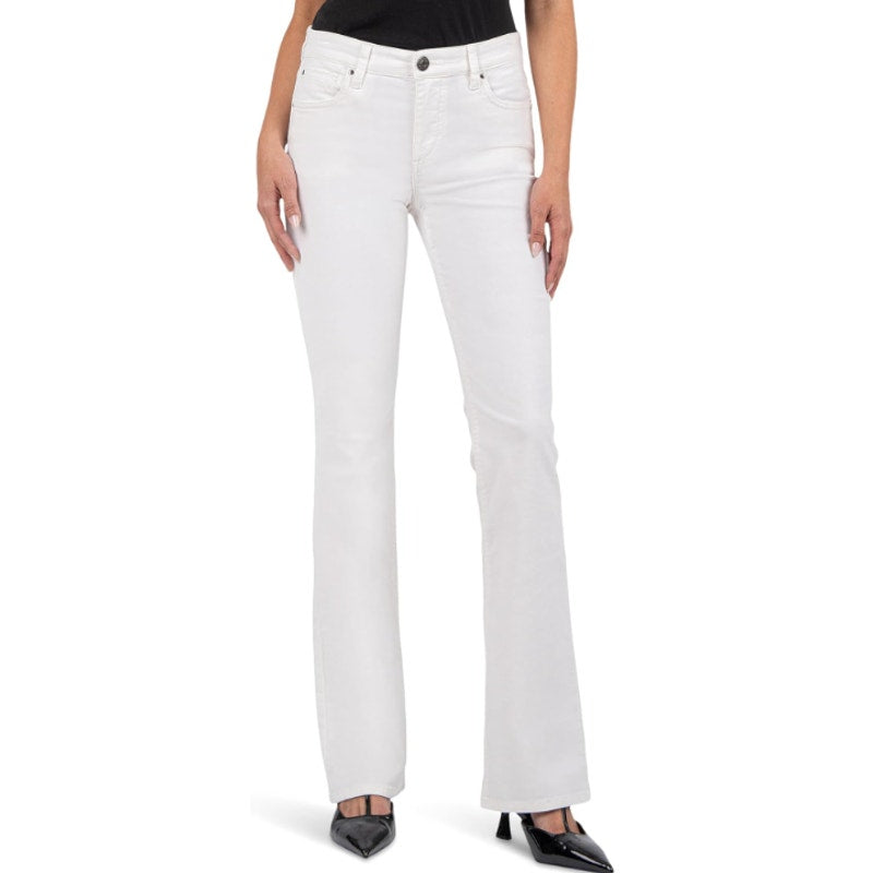 KUT FROM THE KLOTH Womens Karen Baby Bootcut Jeans Size 16 White Pearl Denim NWT