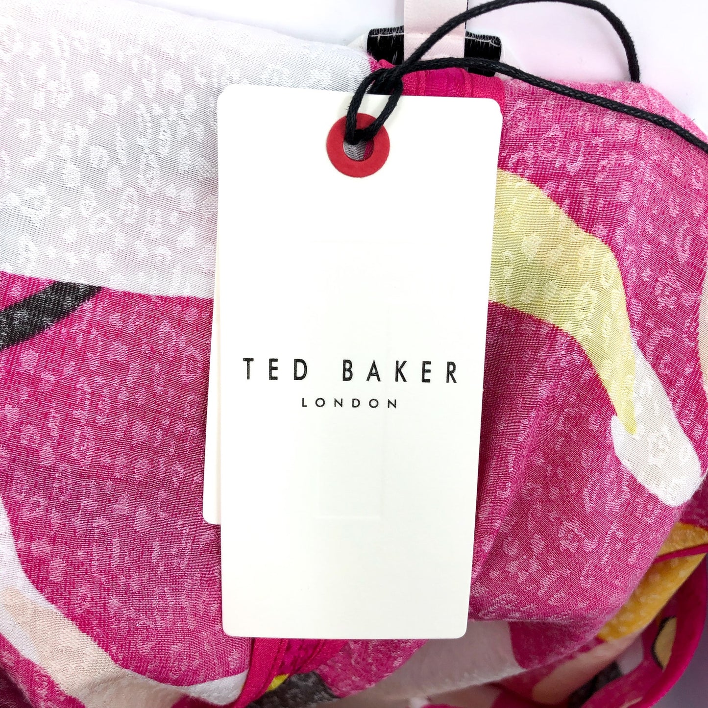 TED BAKER Molliah Halterneck Jumpsuit Size 5 US 12 Bright Pink Wrap Bodice