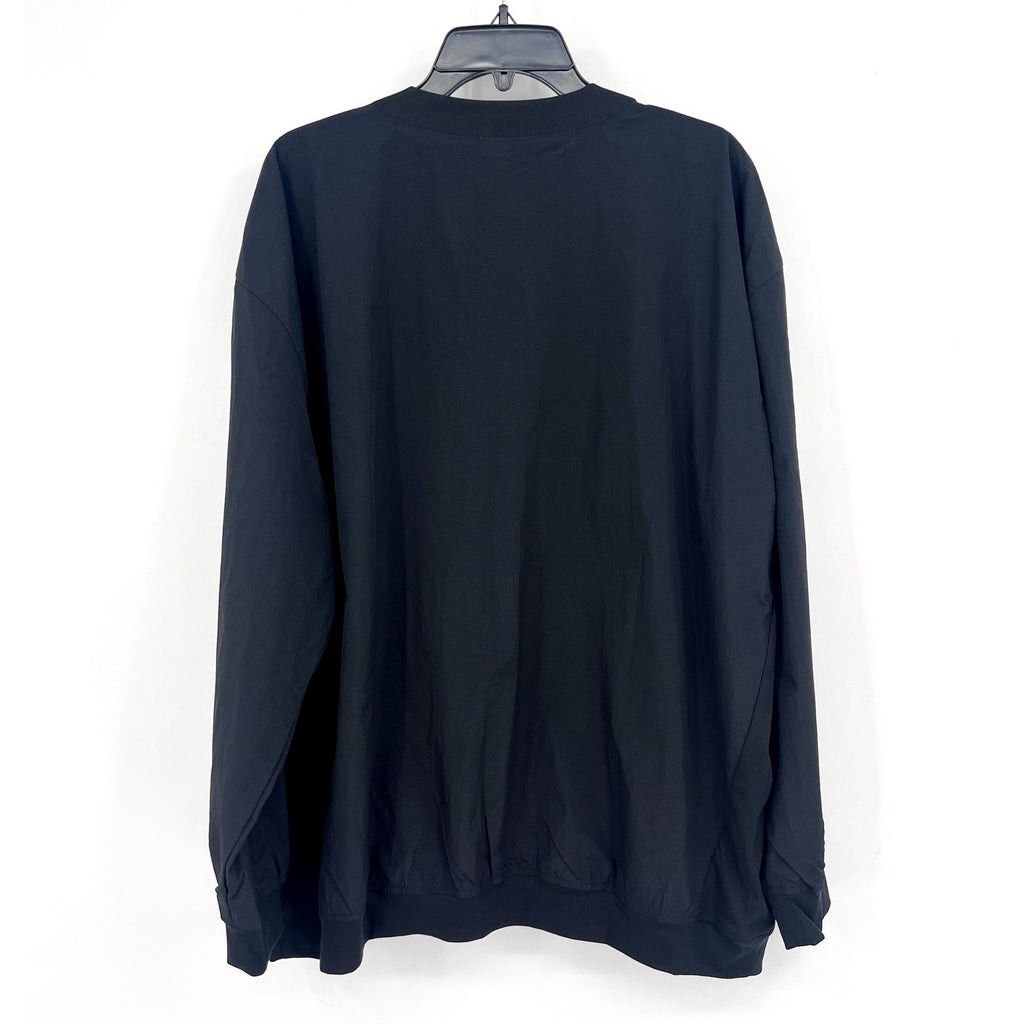 NEW BALANCE Men's Numeric Woven Crewneck Sweatshirt XL Black Oversized NWT