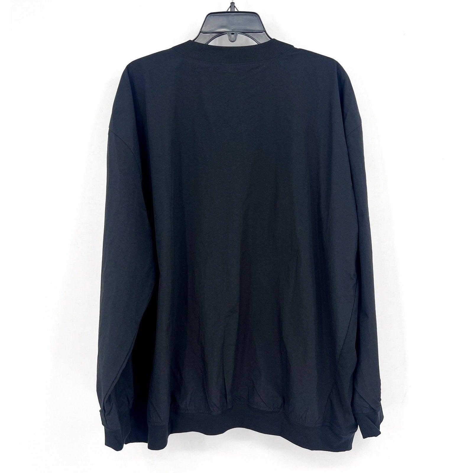 NEW BALANCE Men's Numeric Woven Crewneck Sweatshirt XL Black Oversized NWT