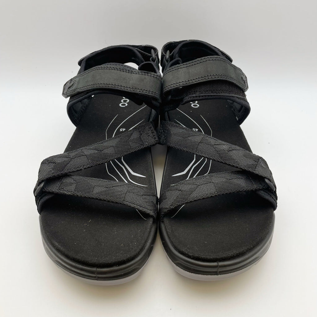 Ecco Men's Yucatan Coast Sandal US 11-11.5 EU 45 Black Leather/Textile