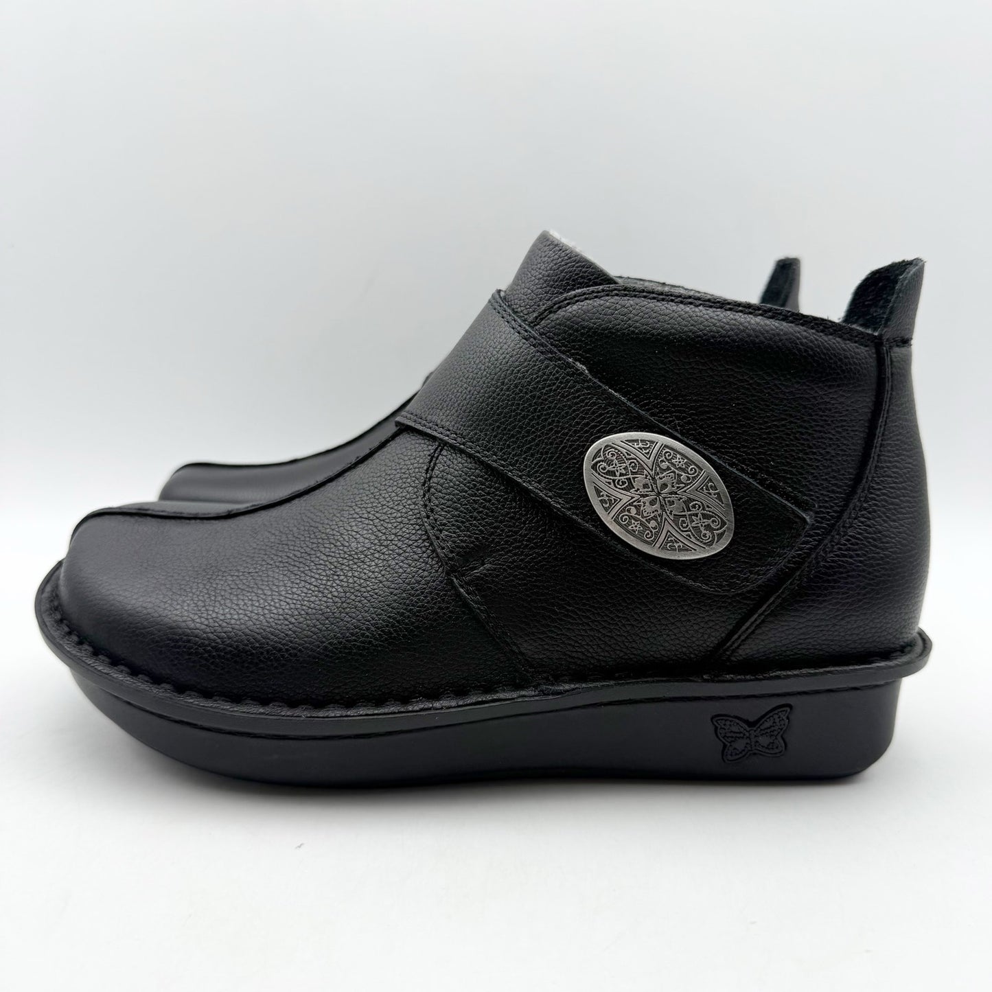 Alegria Womens Caiti Ankle Booties EU 35 US 5-5.5 Black Leather NIB