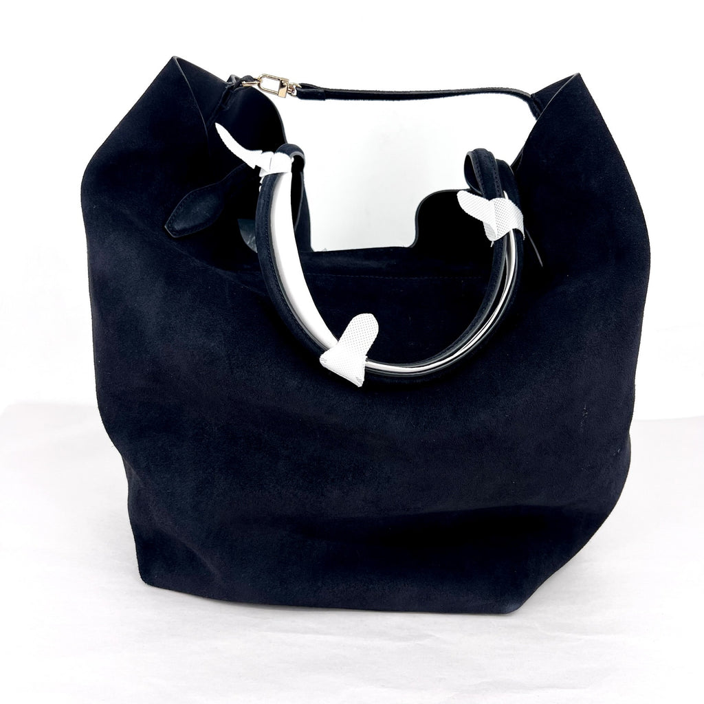 MADEWELL Women's The Oversized Shopper Tote Large Jet Blue Suede NWT