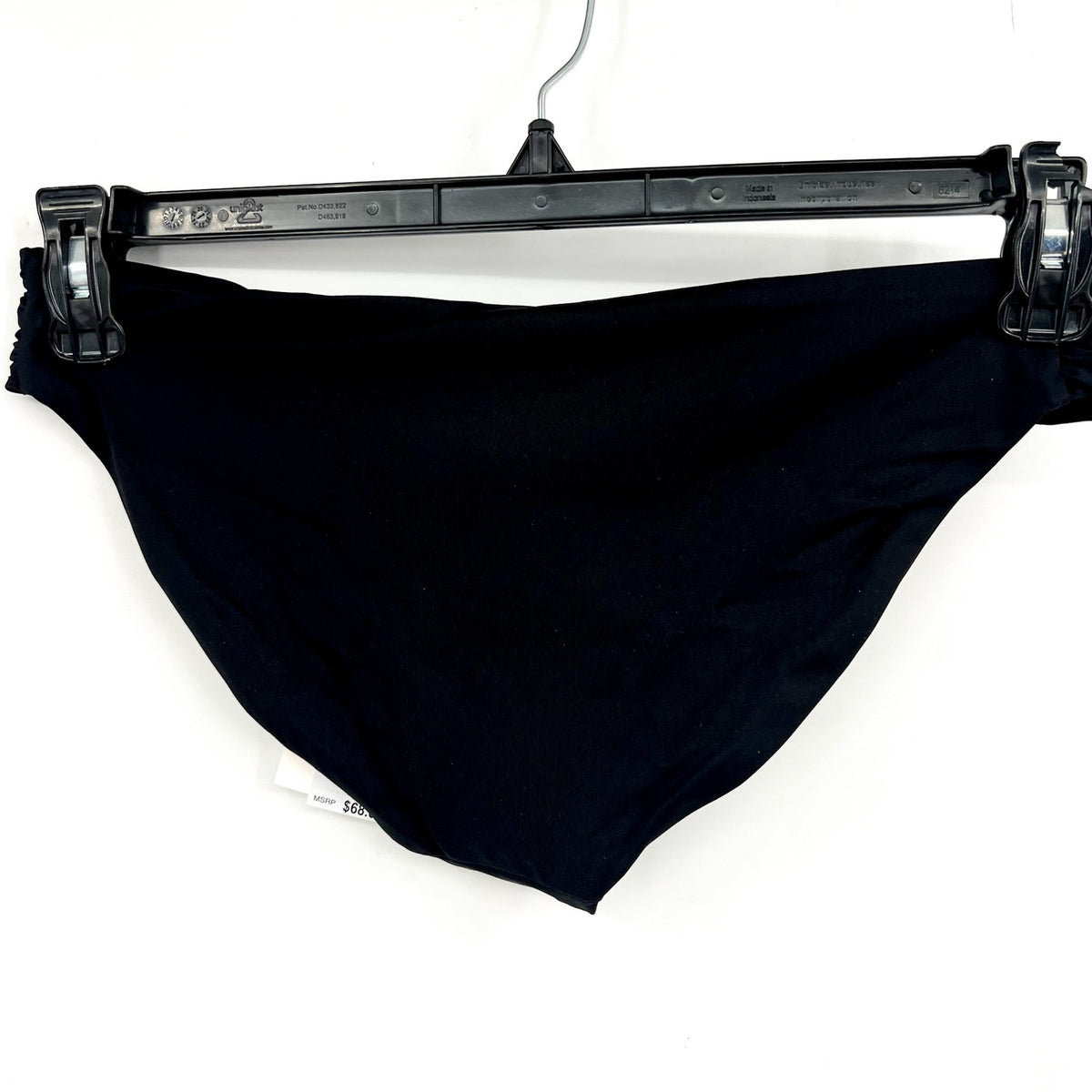 BECCA Women's Muse Side Ruched Bikini Bottoms Small Black Hipster NWT