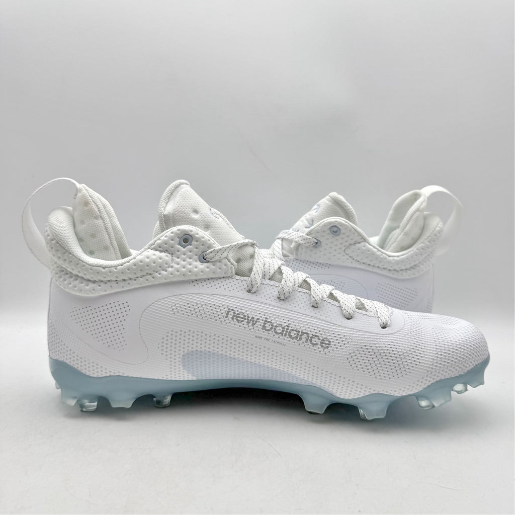 New Balance Mens Freeze 4.0 Lacrosse Cleats Size 7.5 White Blue Athletic NWOB