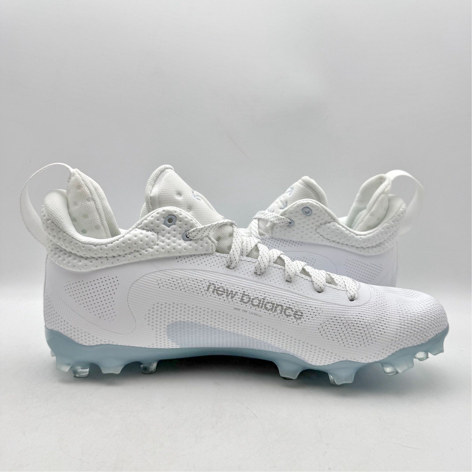New Balance Mens Freeze 4.0 Lacrosse Cleats Size 7.5 White Blue Athletic NWOB