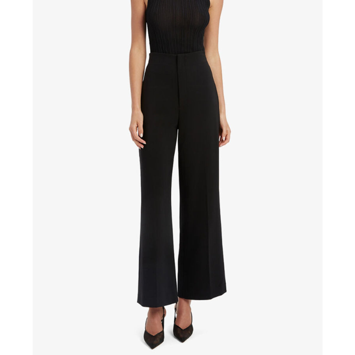 BARDOT Womens Anna Wide Leg Dress Pants Medium US 8 Black High Waist NWT