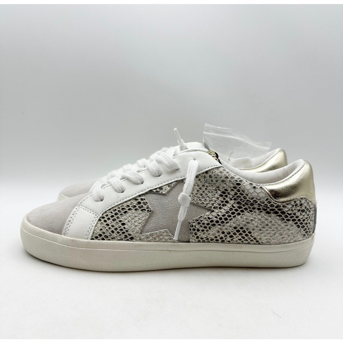 Vintage Havana Womens Kate Fashion Sneakers Size 8.5 Gold Snake Multi NWOB