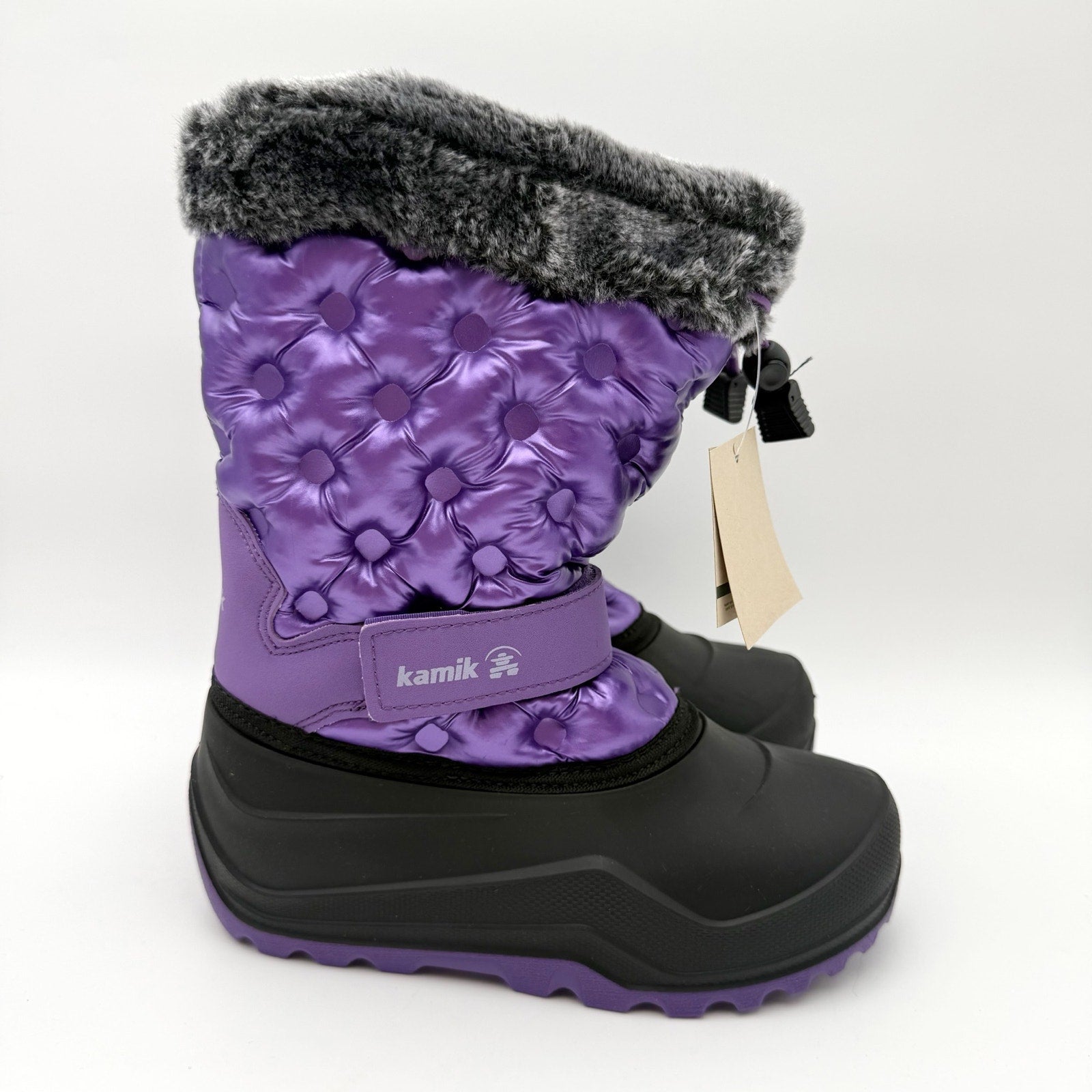 Kamik Girls Penny 3 Snow Boots US 2 Purple Black Insulated Waterproof NIB