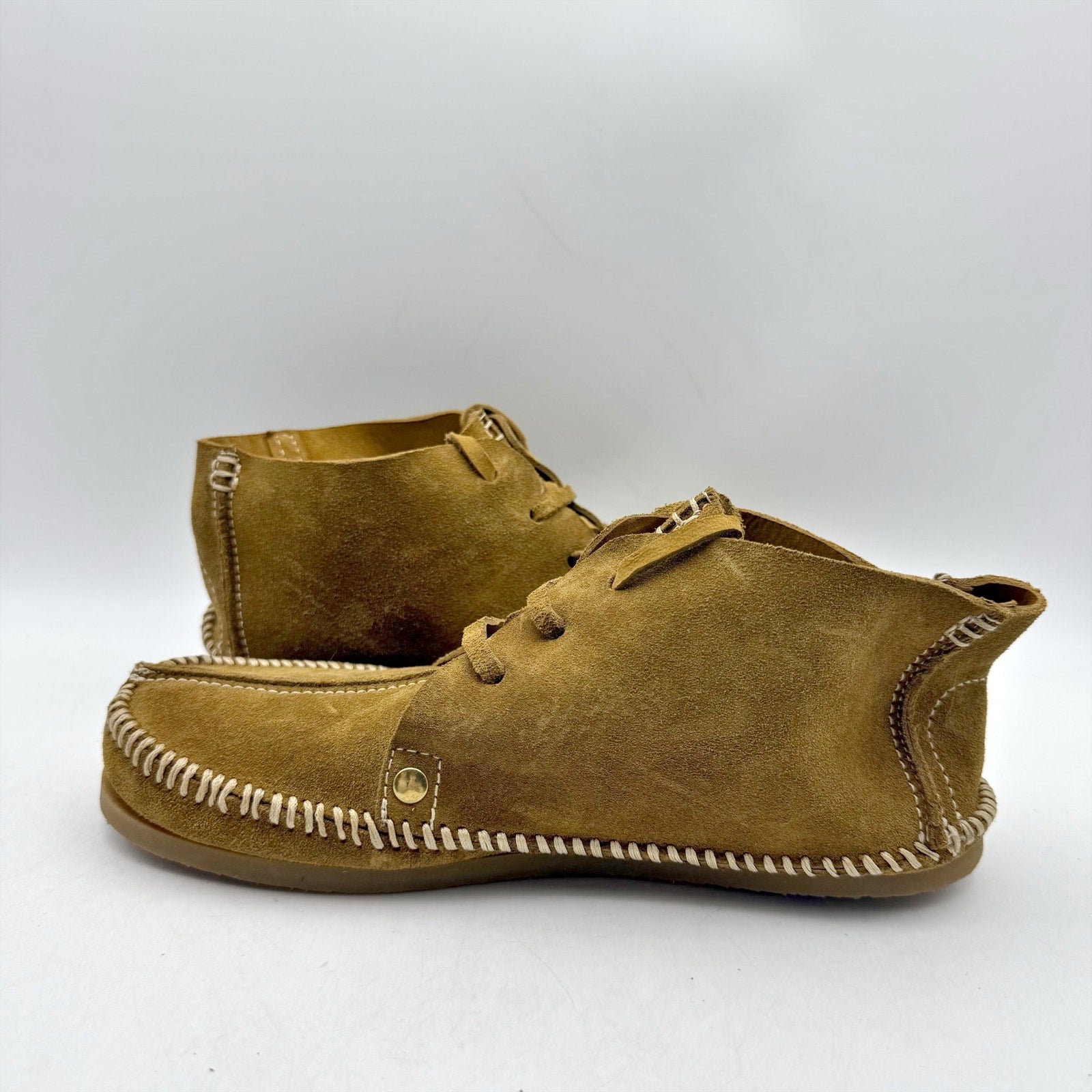 RE/DONE Womens Metal Oxford Shoes EU 37 US 7 Brown Suede NWOB