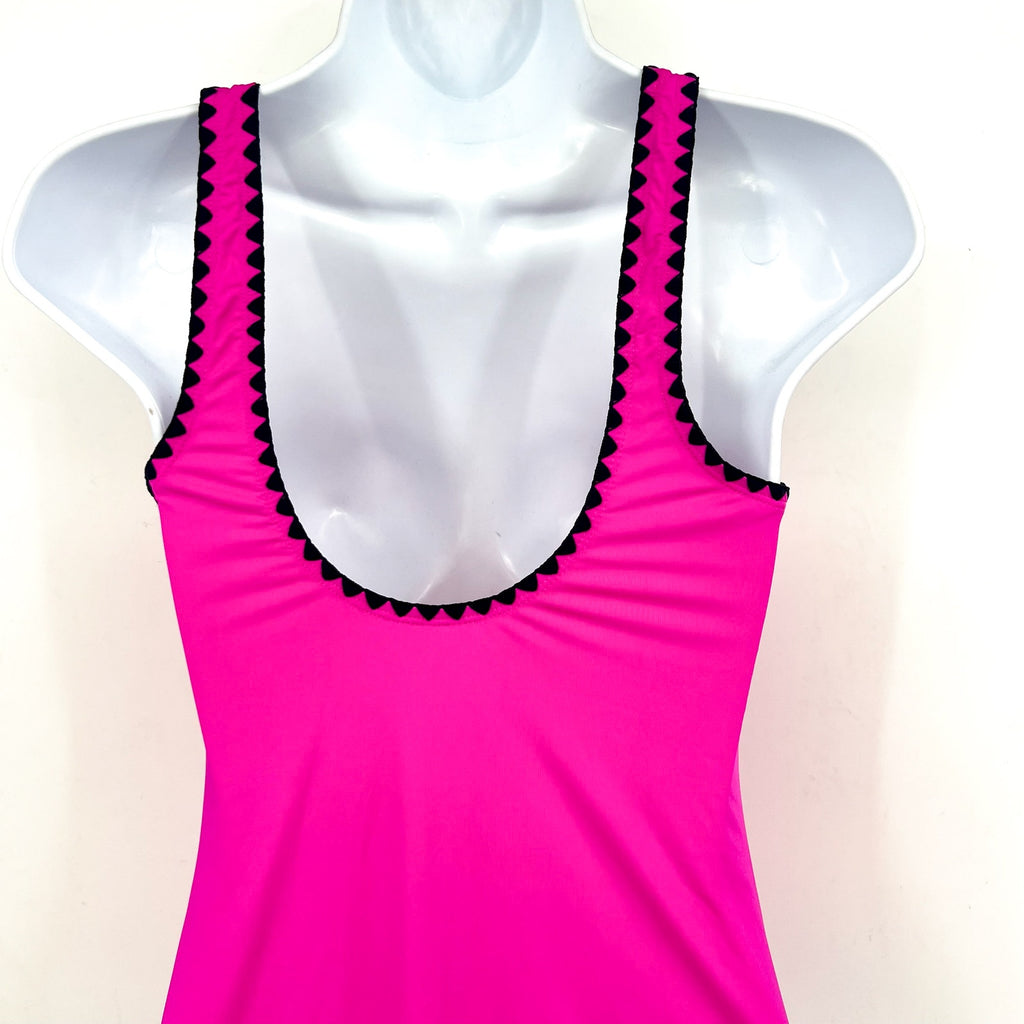 LUCKY BRAND Woman's Spring Shell Stitch One-Piece Swimsuit Medium Pink NWT
