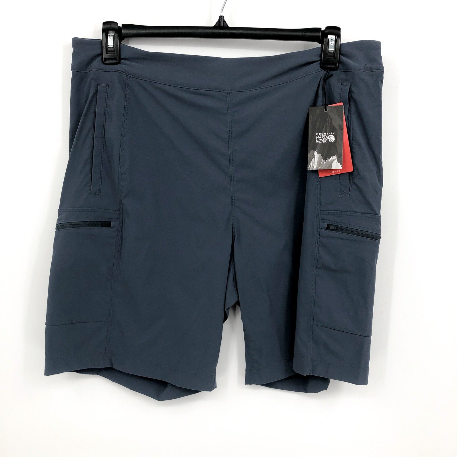 MOUNTAIN HARDWEAR Women's Dynama Bermuda Shorts XL Blue Slate High Rise NWT