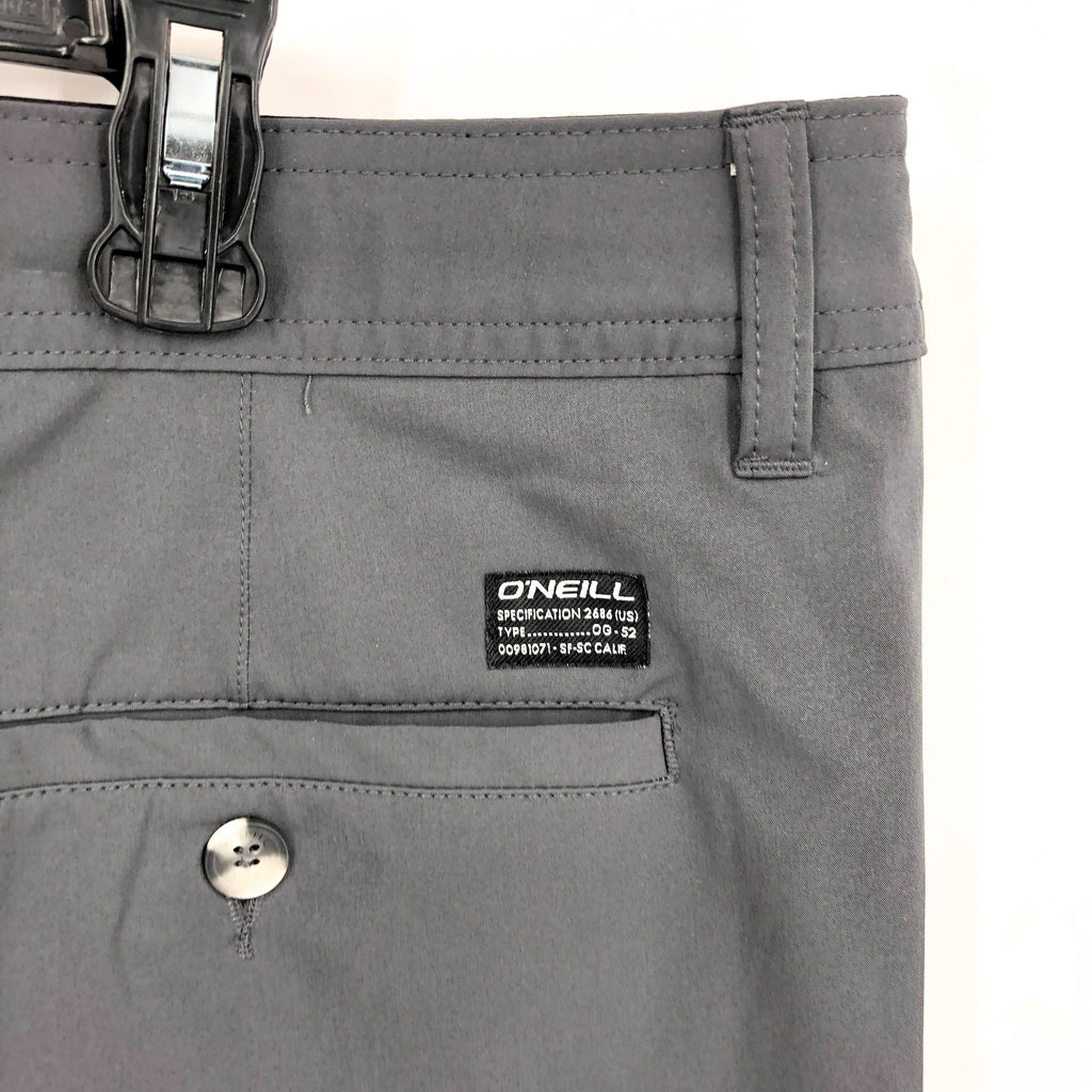 O'NEIL Men's Loaded 2.0 Hybrid Shorts Size 40 Large Gray Charcoal Flat Front NWT
