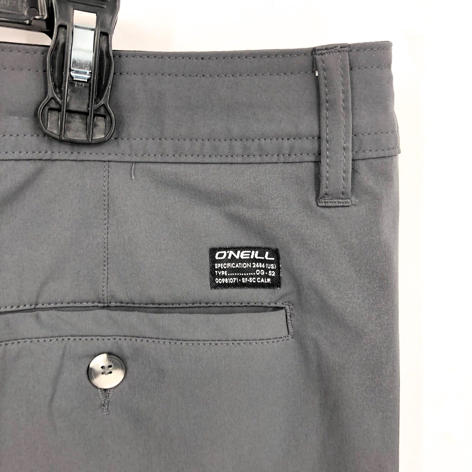O'NEIL Men's Loaded 2.0 Hybrid Shorts Size 40 Large Gray Charcoal Flat Front NWT