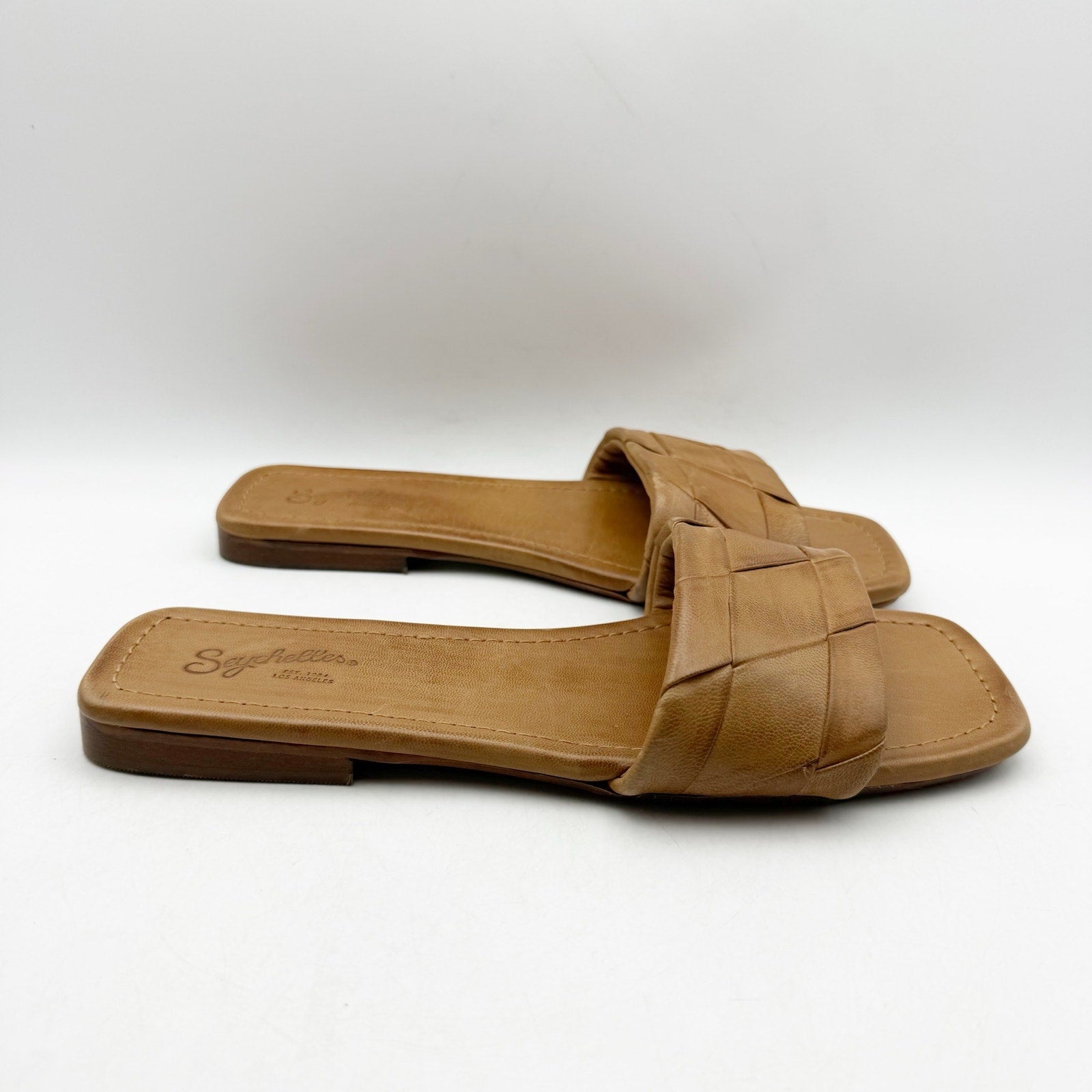 Seychelles Womens Portland Slide Sandals US 8.5 M Light Brown Leather NWOB